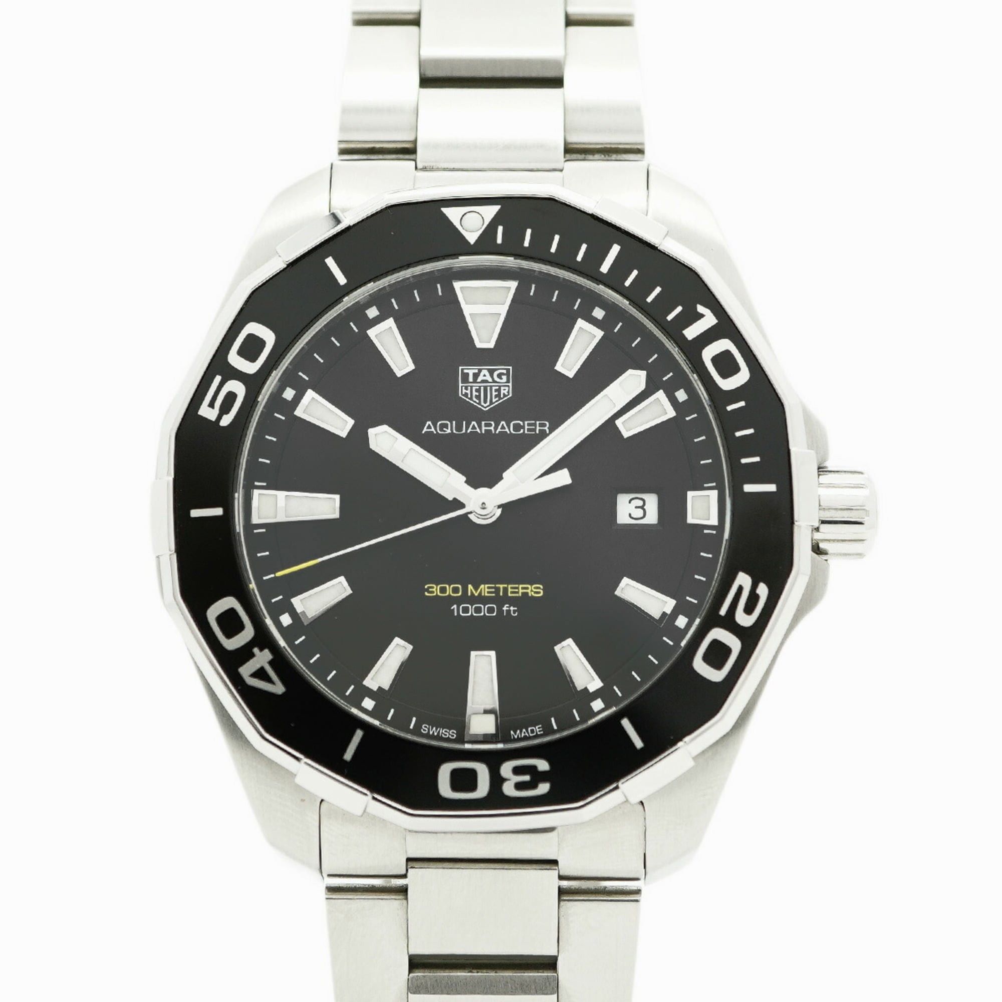 Other TAG Heuer Aquaracer WAY101A Black Dial Men's Watch Size ONE SIZE - 1 Thumbnail