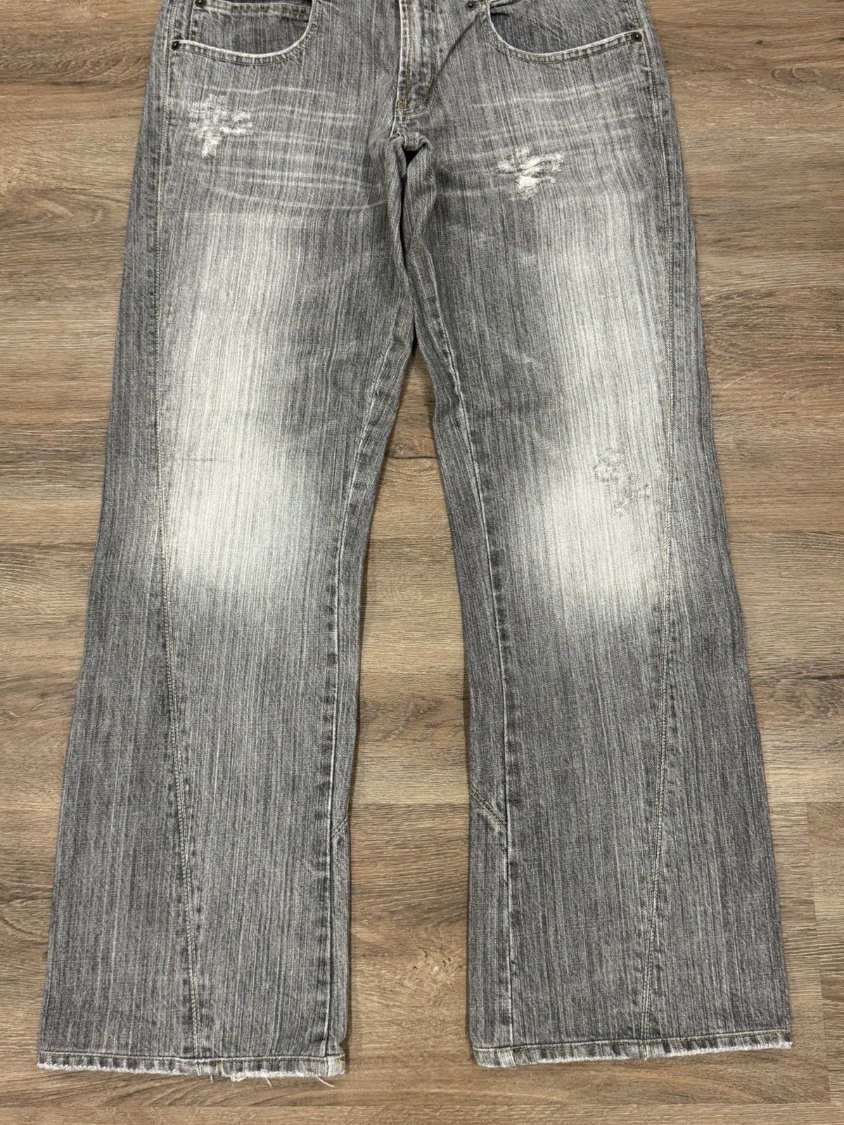 Giordano Vintage 90s Giordano Jeans Authentic Grey Wash Denim Size US 31 - 5 Thumbnail