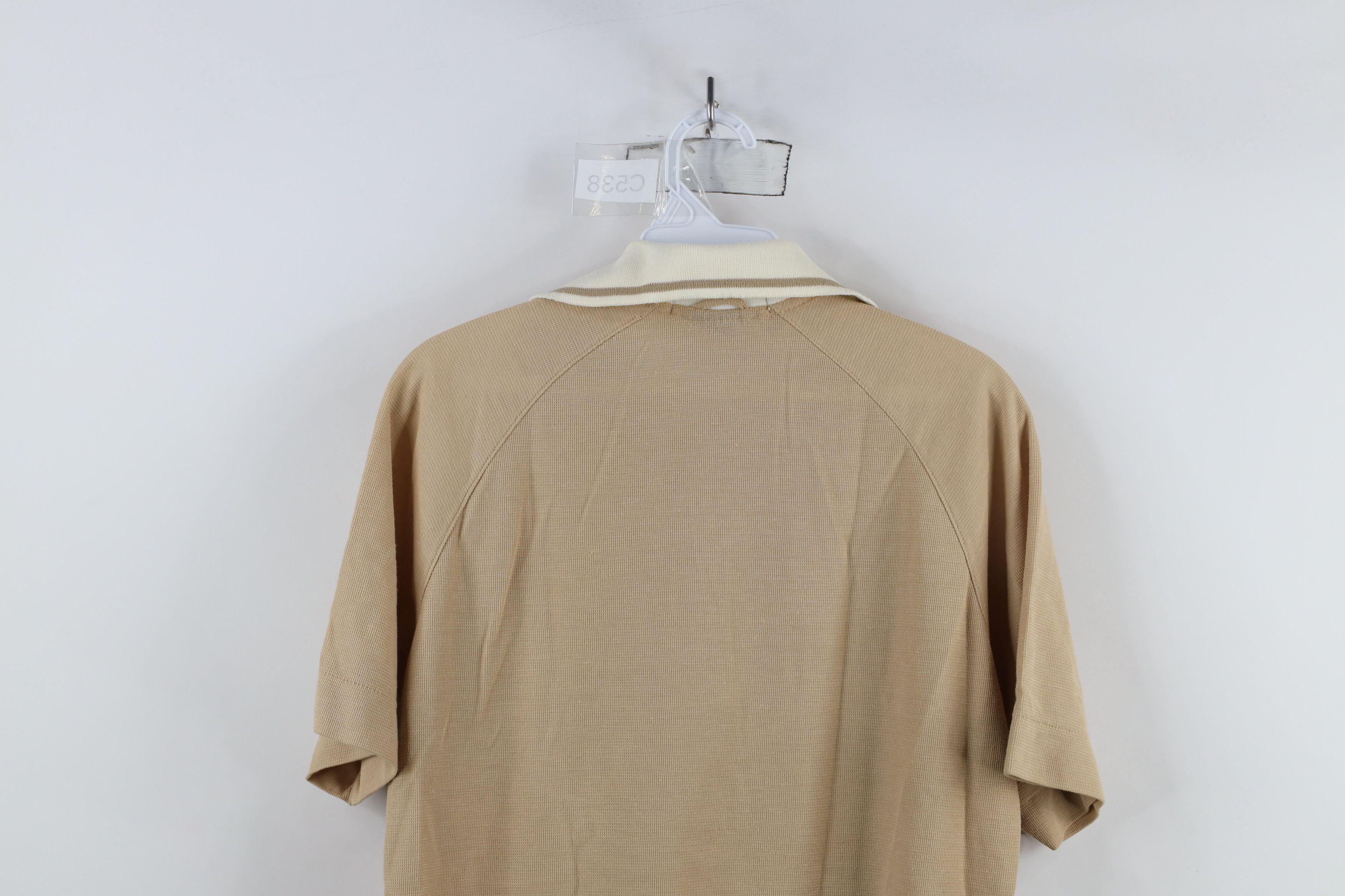 Vintage Vintage 70s Givenchy Spell Knit Collared Polo Shirt Beige Size US M / EU 48-50 / 2 - 13 Thumbnail