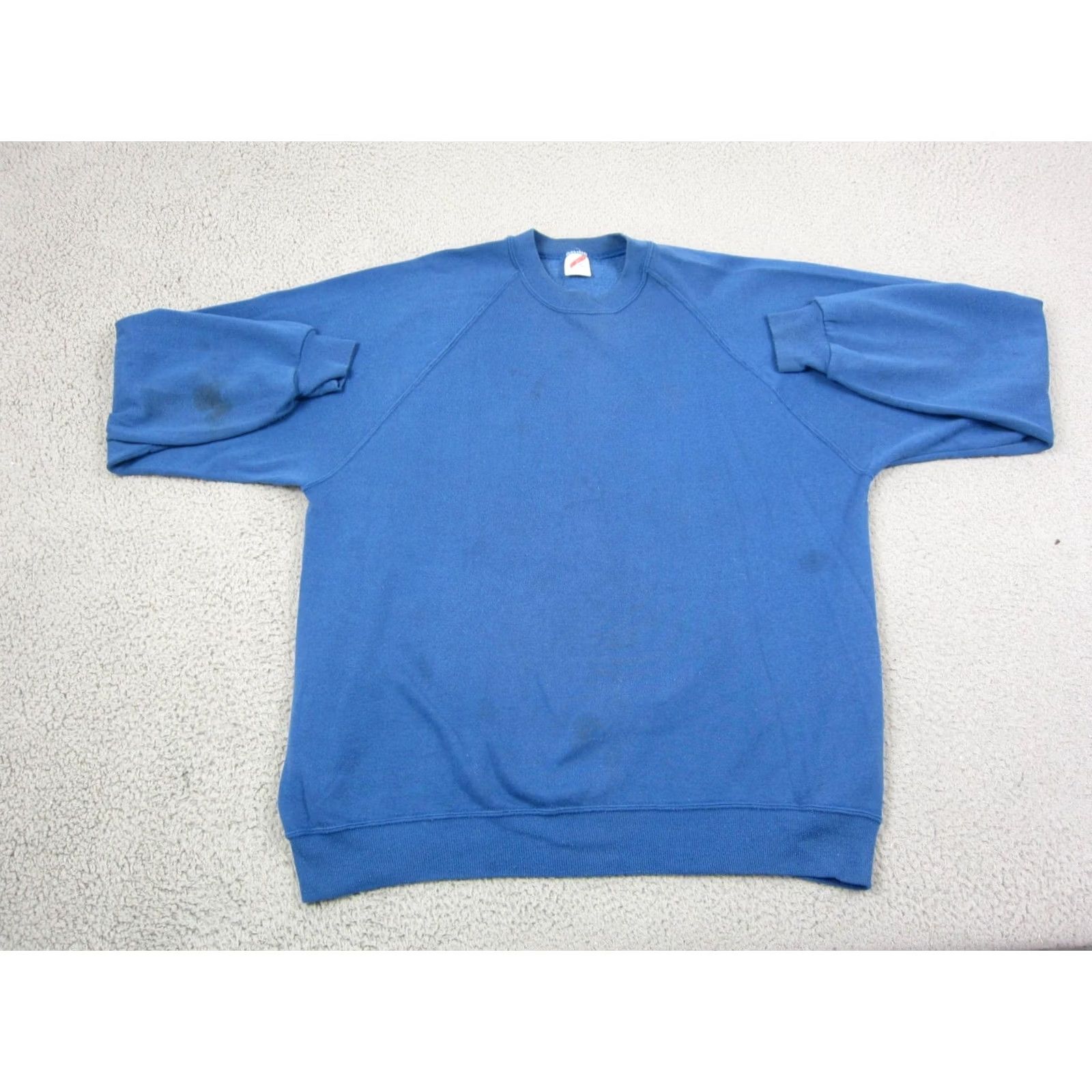 Jerzees VINTAGE Jerzees Sweatshirt Mens 2XL Blue Crew Neck Fleece Cotton Polyester Logo 90s Made in USA Boys? Size US XXL / EU 58 / 5 - 3 Thumbnail
