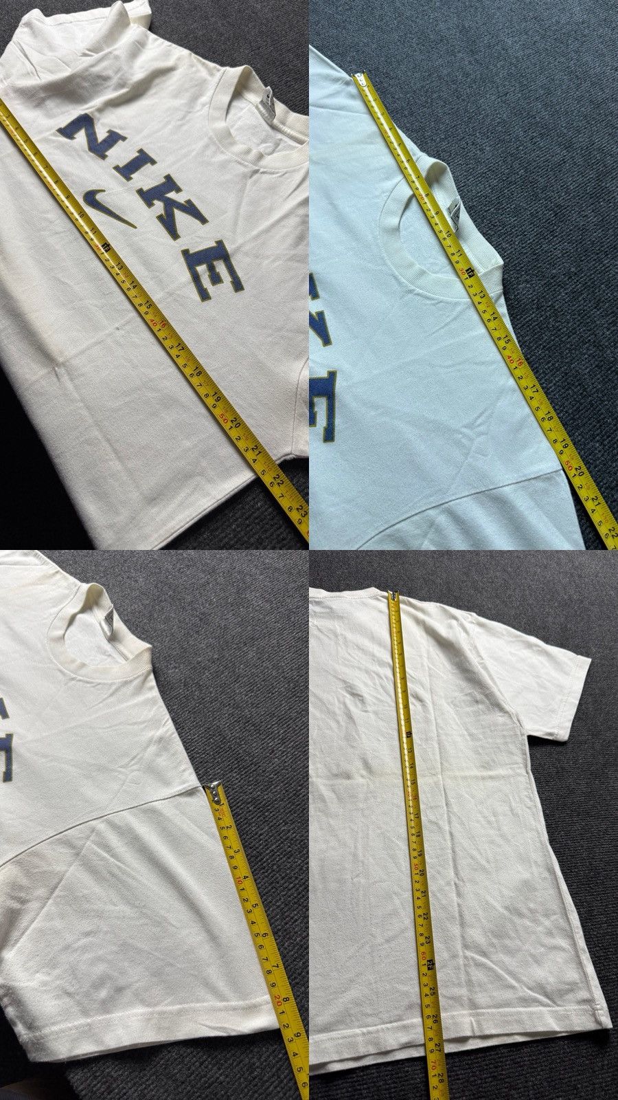 Nike Vintage 90s Retro Nike Big Logo Swoosh T-Shirt White 90s Size US L / EU 52-54 / 3 - 22 Thumbnail