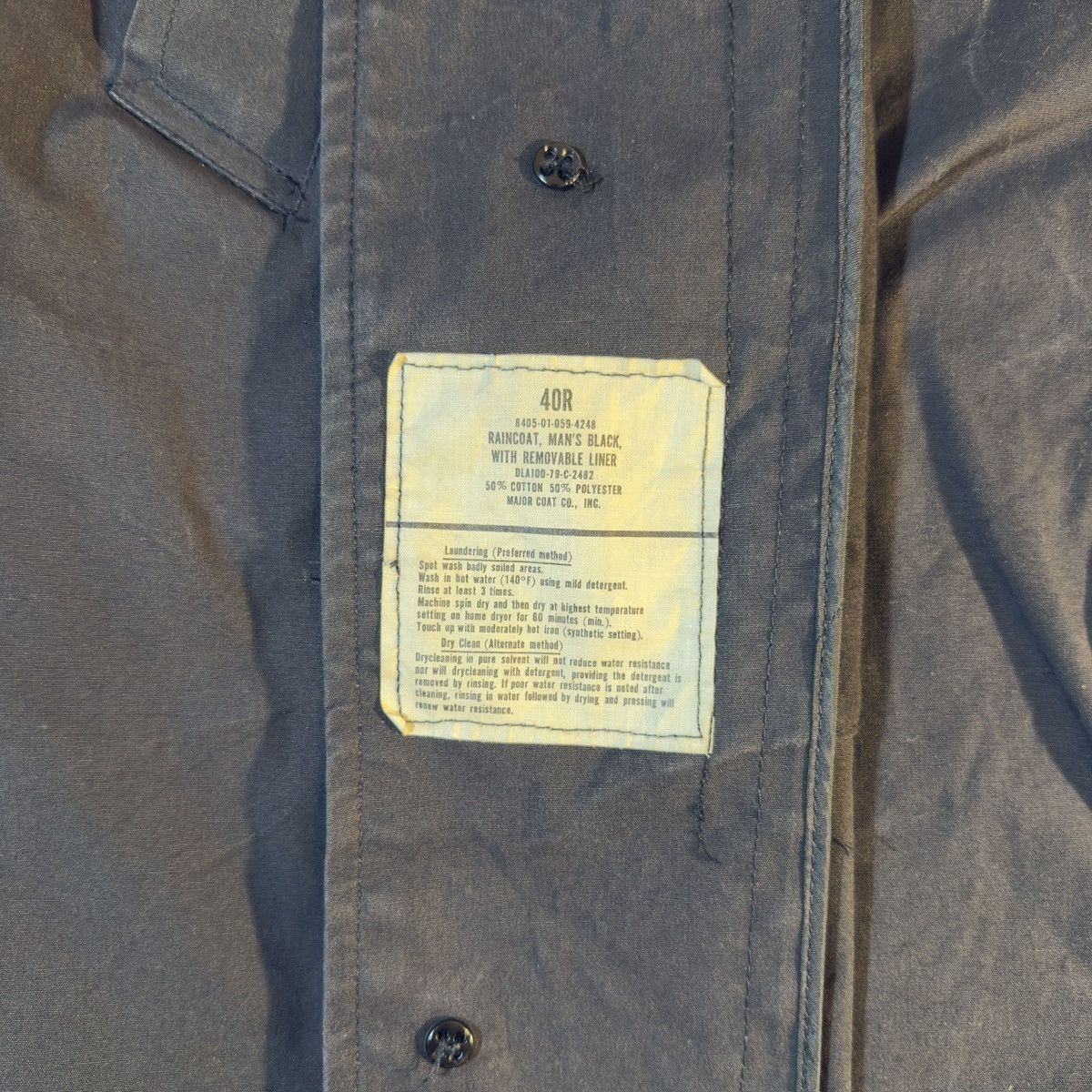 Other Vintage Black Trench Coat w/ Removable Liner | Size 40R Size US S / EU 44-46 / 1 - 3 Thumbnail