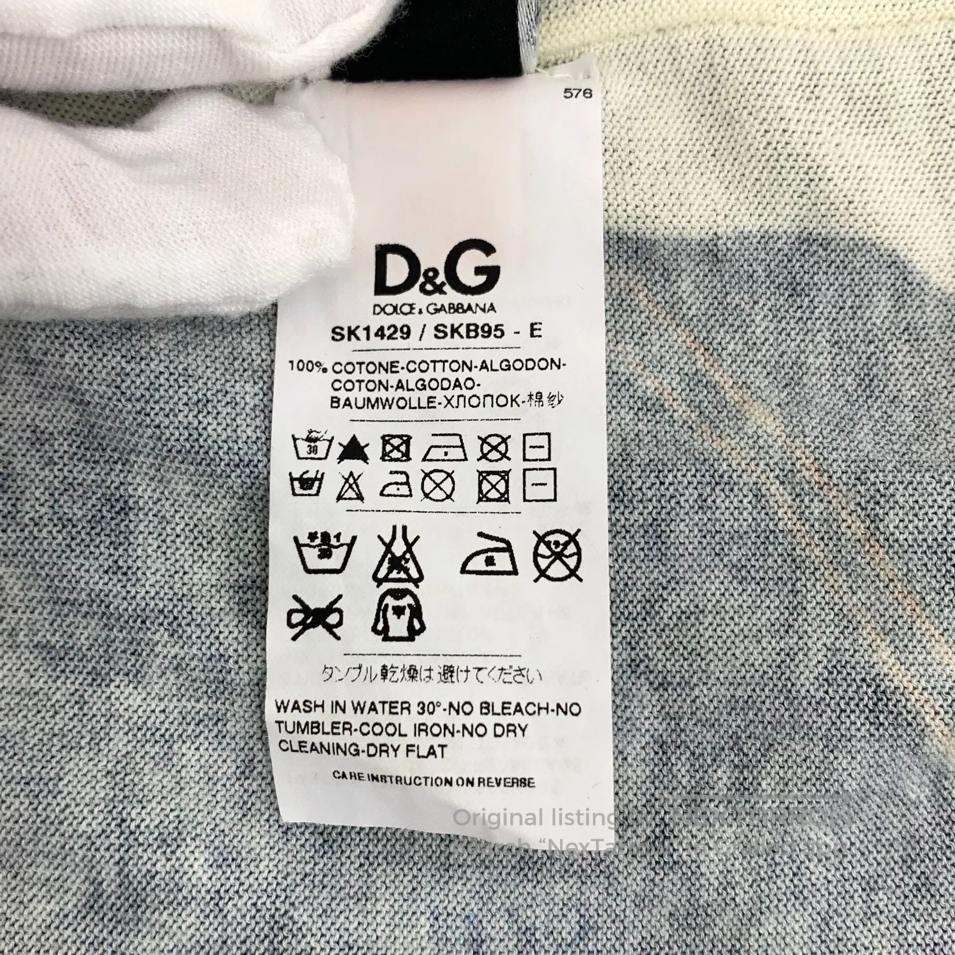 Dolce & Gabbana Dolce Gabbana Dark Blue Cotton Round Neck Single-breasted Size S / US 4 / IT 40 - 7 Thumbnail