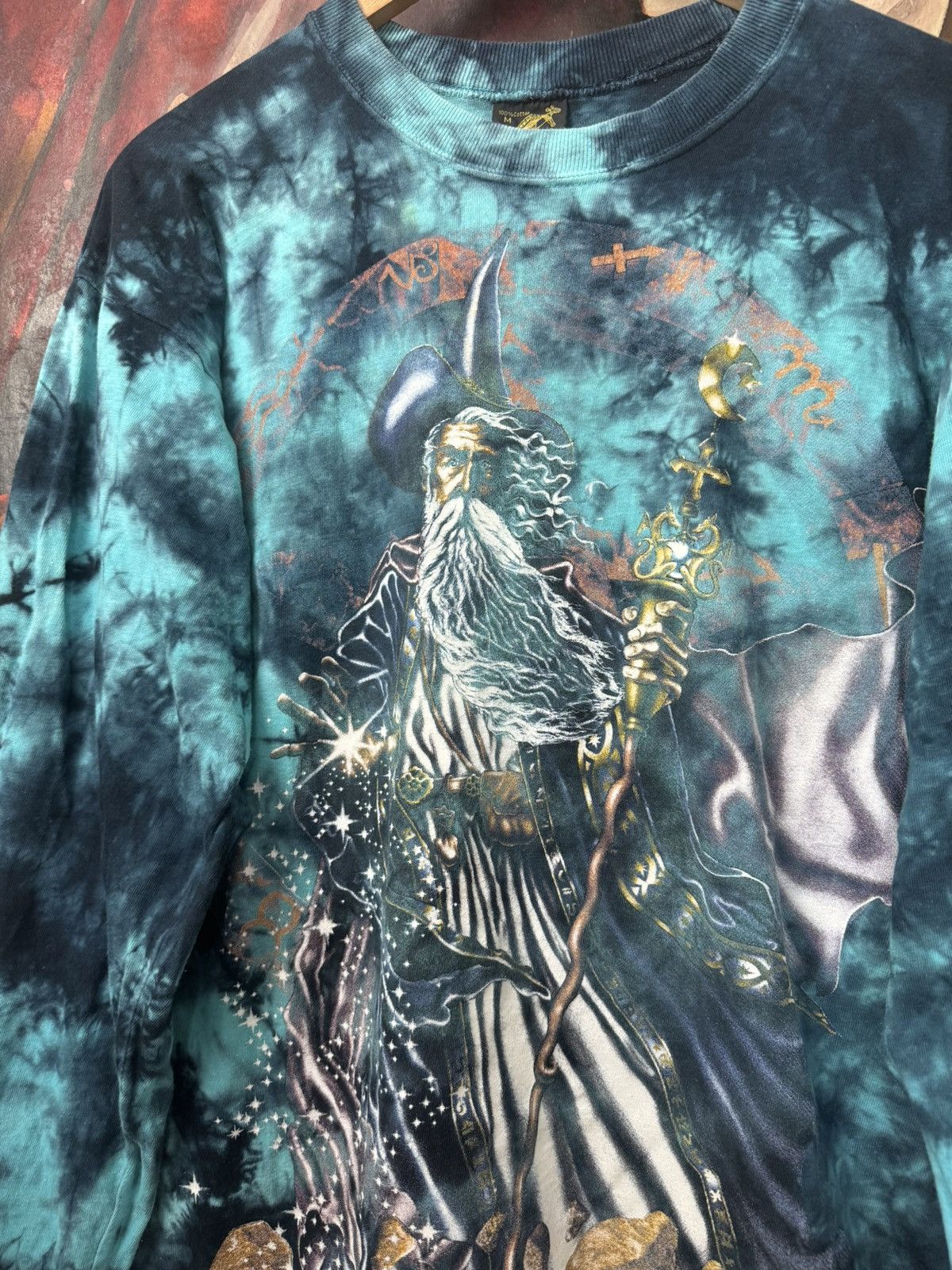 Vintage Vintage 90s Wizard Print Churinga Australia Tie Dye Magic Size US M / EU 48-50 / 2 - 2 Thumbnail