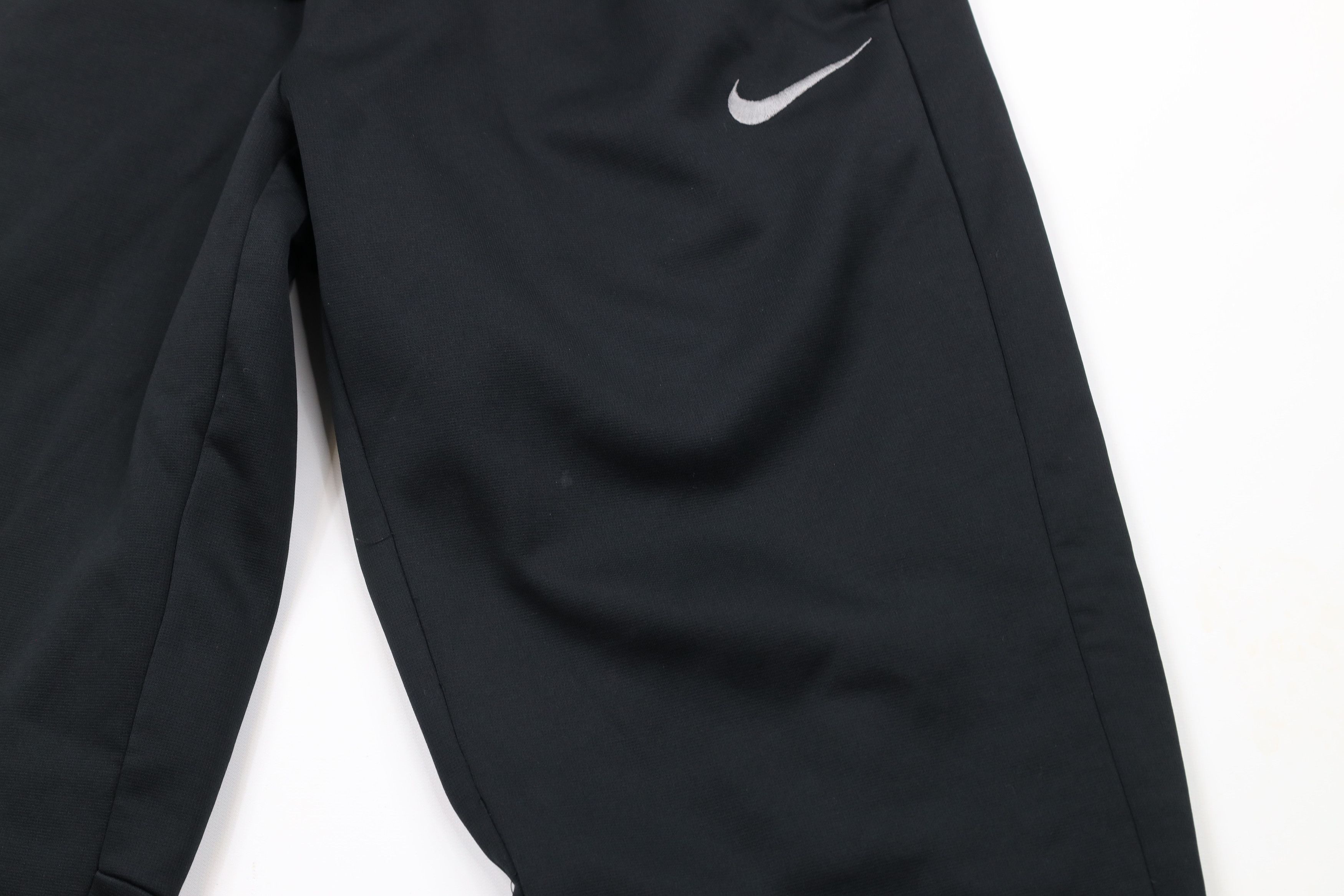 Nike × Vintage Vintage Nike Mini Swoosh Wide Leg Sweatpants Pants Black Size 36 - 5 Thumbnail