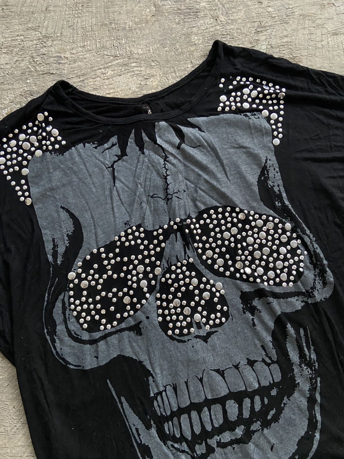 14th Addiction 2000s Leafer Ltd - Vkei Style Skull Beads Rope Back Tee Size ONE SIZE - 2 Thumbnail