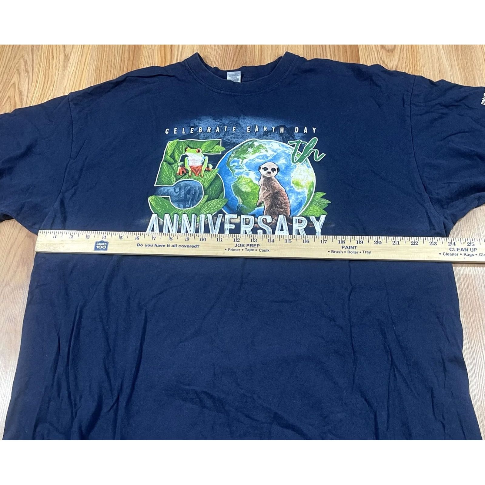 Gildan Gildan Graphics T-Shirt Adults 2XL Blue Heavy Cotton 50th Earth Day Celebration T-Shirt Adults 2XL Blue Graphic Print Logo Size US XXL / EU 58 / 5 - 5 Thumbnail