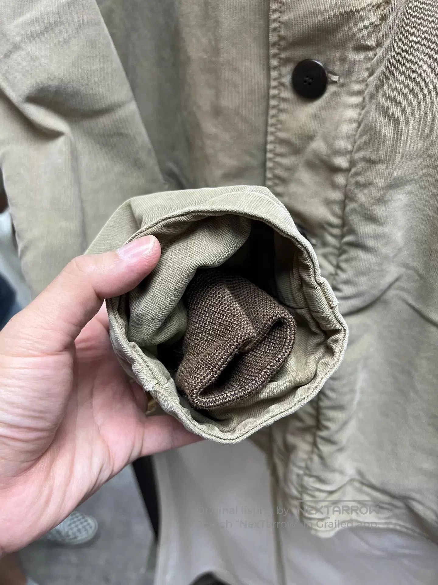 Visvim Beige Faux Fur Collar Button-Up Jacket XL. Size US XL / EU 56 / 4 - 4 Thumbnail