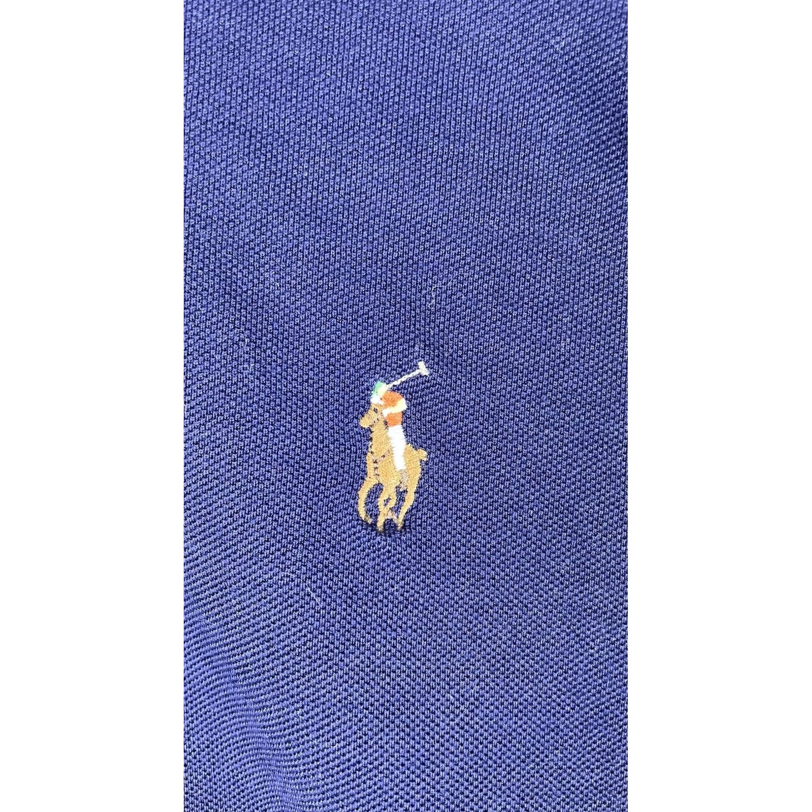 Polo Ralph Lauren Polo Ralph Lauren Mens Large Blue Pima Cotton Long Sleeve Polo Shirt Pony Logo Size US L / EU 52-54 / 3 - 2 Thumbnail