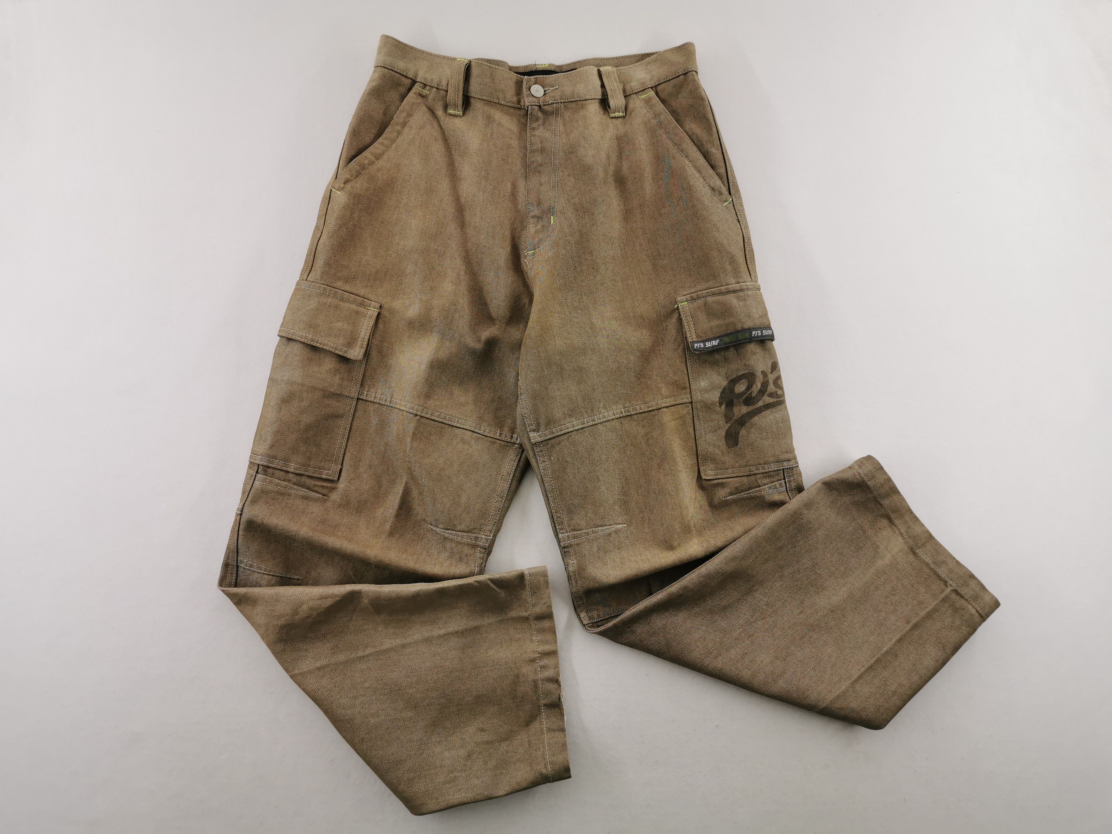 Vintage Vintage PJ's Surf Denim Cargo Size L Waist 33 Size US 33 - 4 Thumbnail