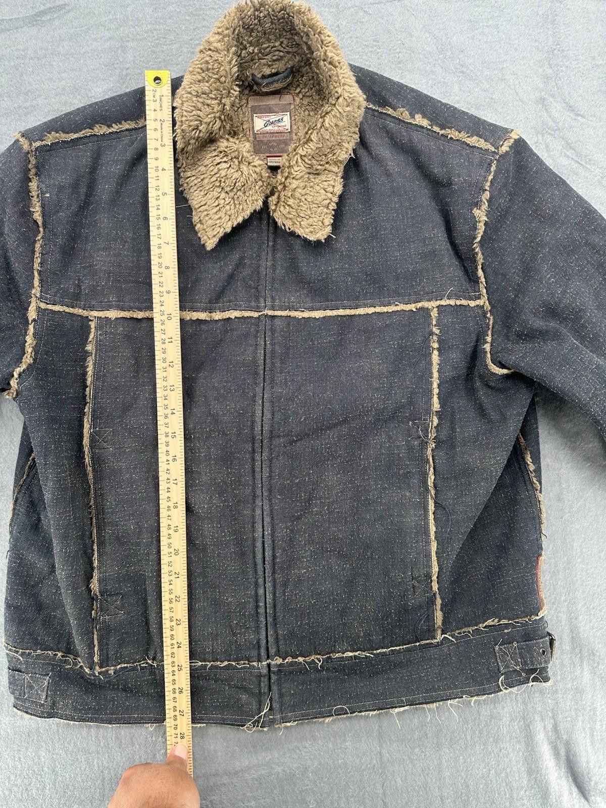 Guess Vintage 90s Guess Sherpa Jacket Gray Mens Size L Size US L / EU 52-54 / 3 - 5 Thumbnail