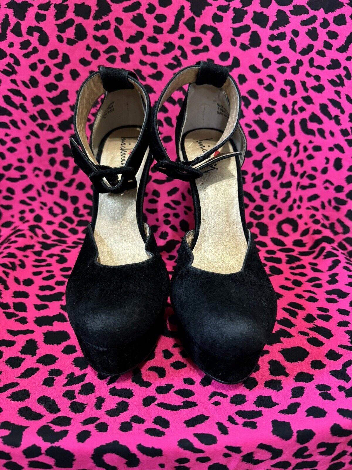 Designer Black Luichiny Suede High Heel Size 7 Size US 7 / IT 37 - 2 Thumbnail