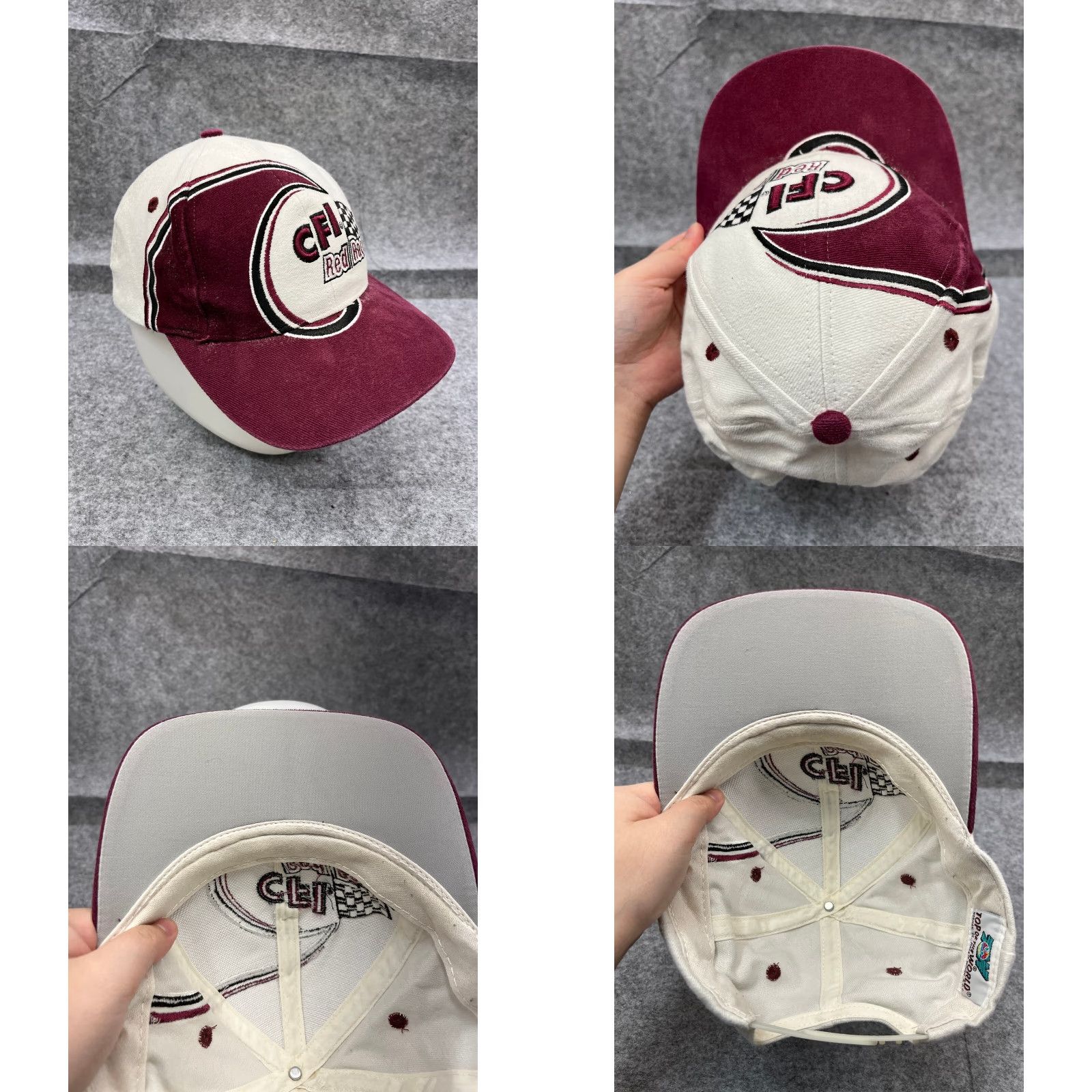Top Of The World Top of the World Red Snapback Hat | Adjustable Cotton Cap | Outdoor Logo | Adult One Size | Mens Size US M / EU 48-50 / 2 - 8 Thumbnail