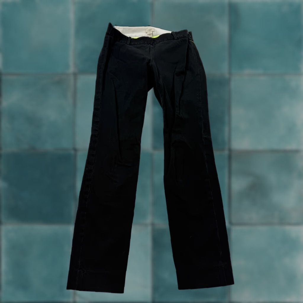 J.Crew J.Crew Pants Womens 0 Tall Black City Fit Chino Straight Leg Stretch Casual Size 25" / US 0 / IT 36 - 1 Thumbnail
