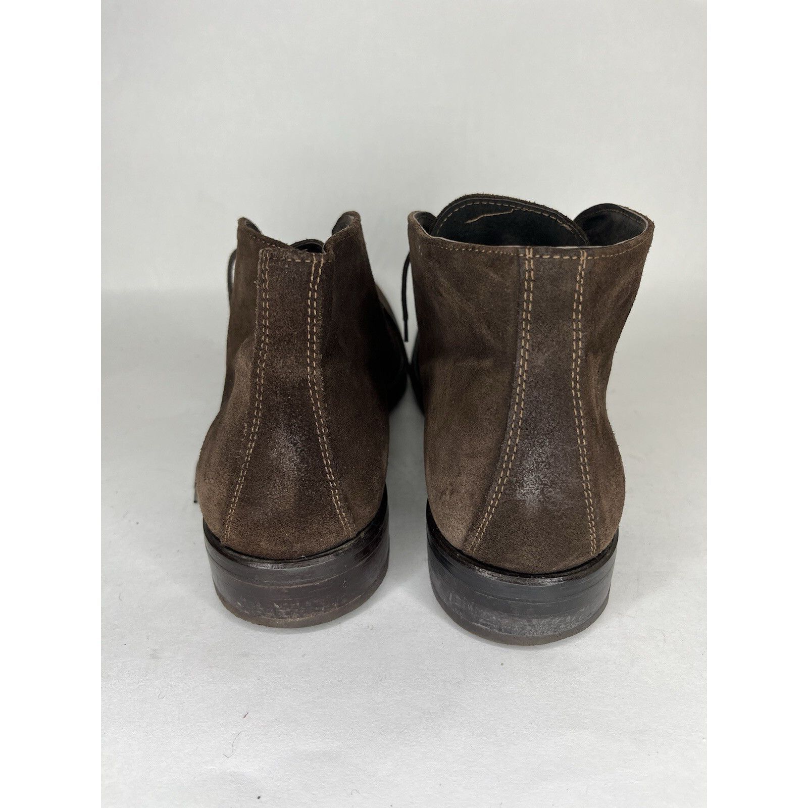 Tomas Maier Tomax Brown Suede Leather Lace Up Ankle Chukka Boots Men Sz Size US 10 / EU 43 - 5 Thumbnail