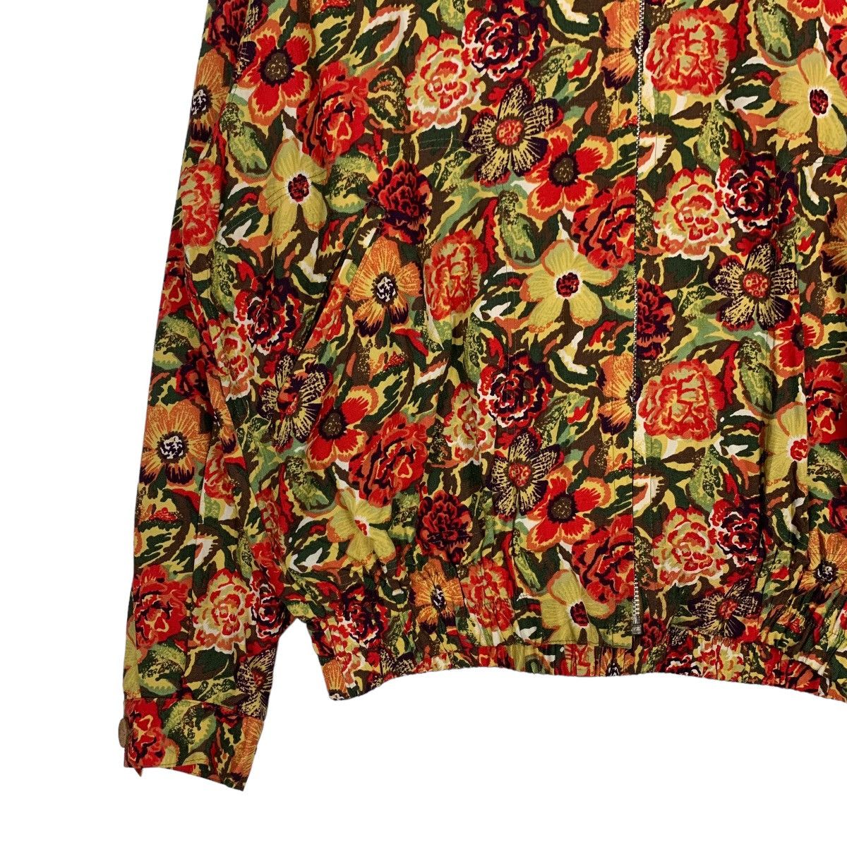 Japanese Brand HI-TECH Florals Design Zipper Hoodie Jacket #0877-C39 Size M / US 6-8 / IT 42-44 - 4 Thumbnail