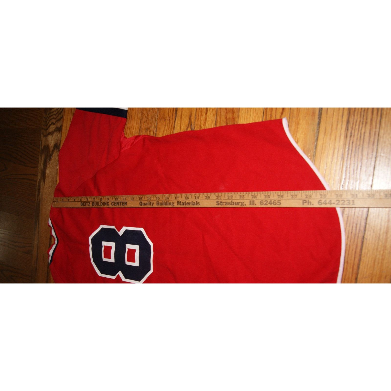 Vintage VTG Budweiser VNeck Jersey Mens L Red Baseball Beer Logo USA Size US L / EU 52-54 / 3 - 8 Thumbnail