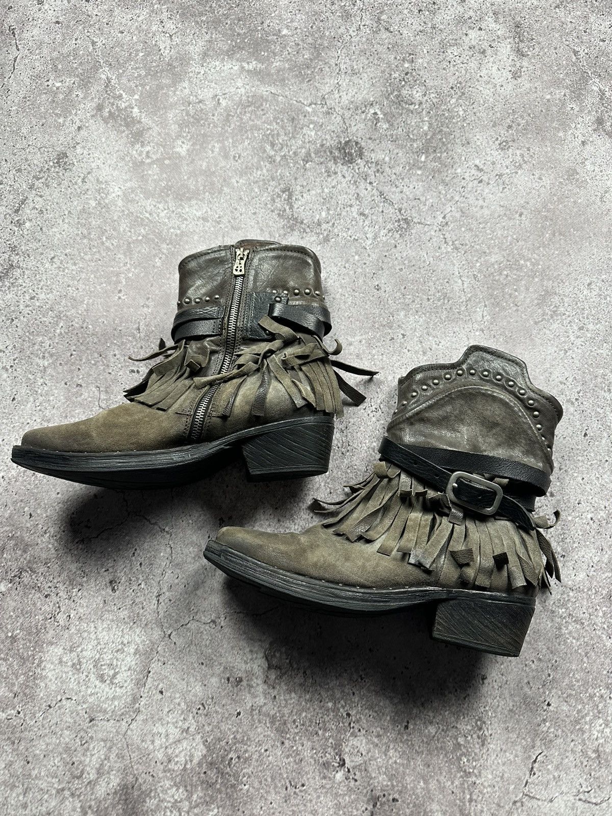A.S.98 💀RARE💀 A.S 98 Vintage Leather Western Boots Avant Garde Size US 7 / EU 40 - 16 Thumbnail