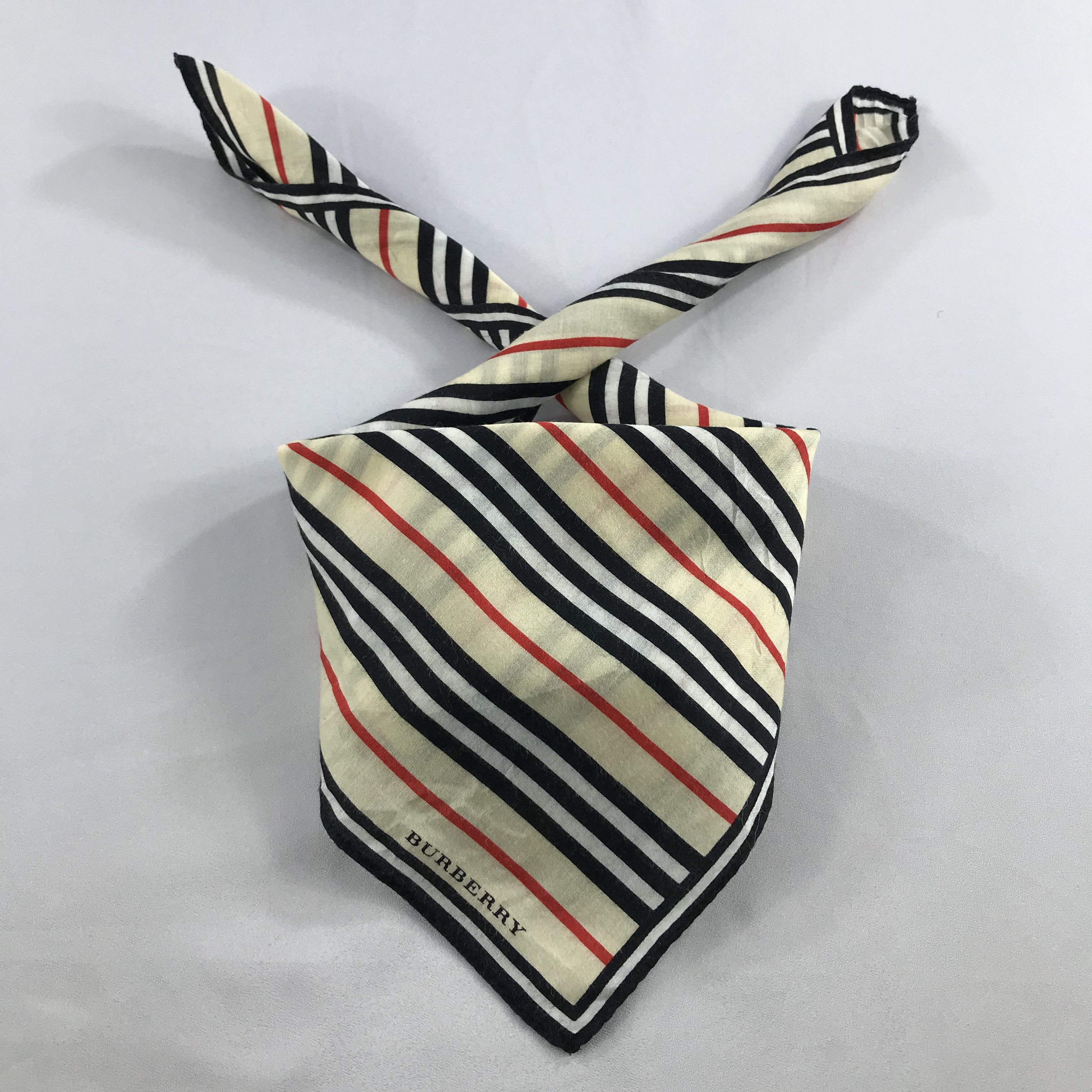 Burberry × Vintage Burberry Bandana / Handkerchief / Neckerchief - S2678 Size ONE SIZE - 3 Thumbnail