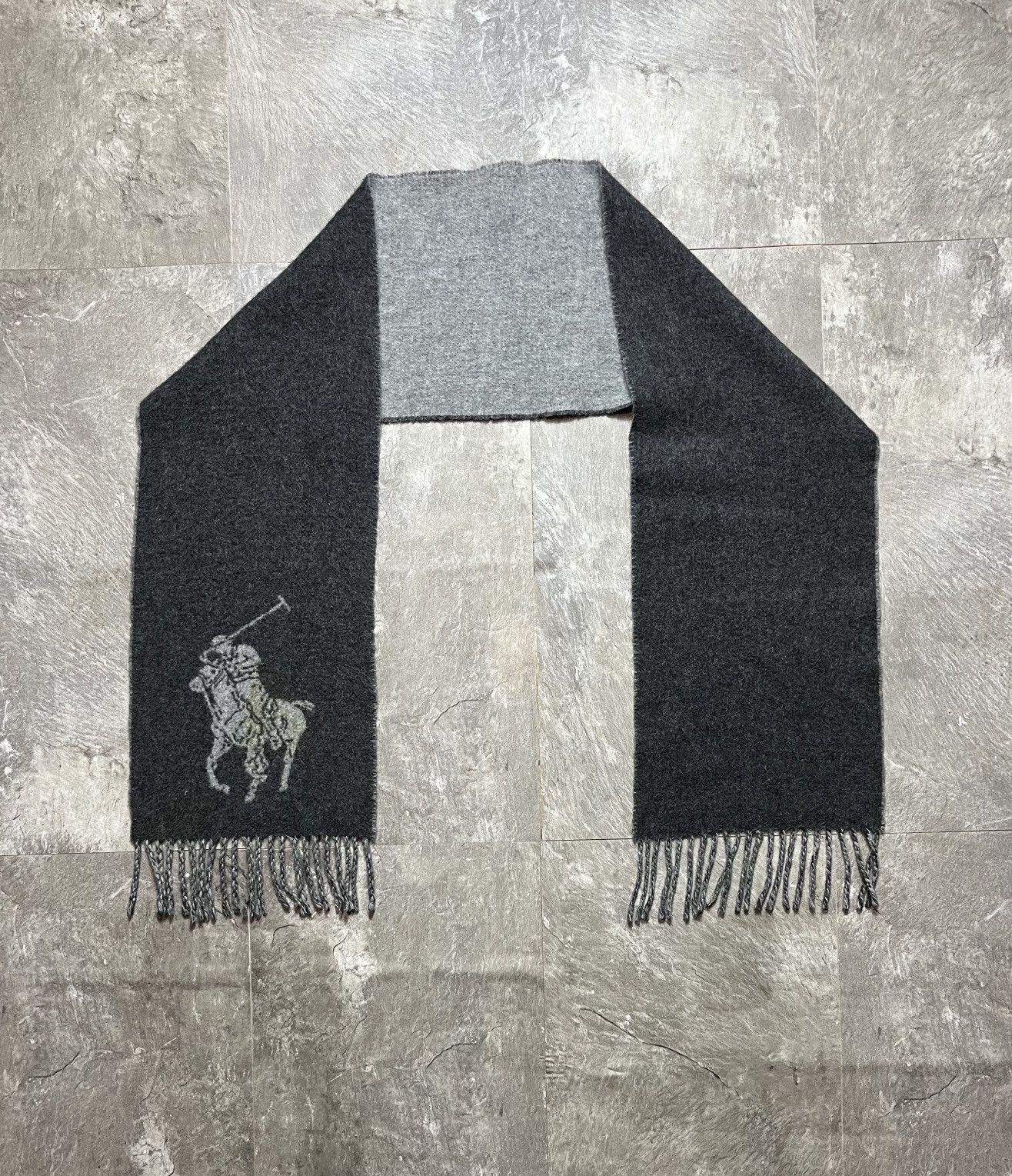 Polo Ralph Lauren Vintage Polo Ralph Lauren Big Pony Scarf Wool Cashmere Size ONE SIZE - 3 Thumbnail