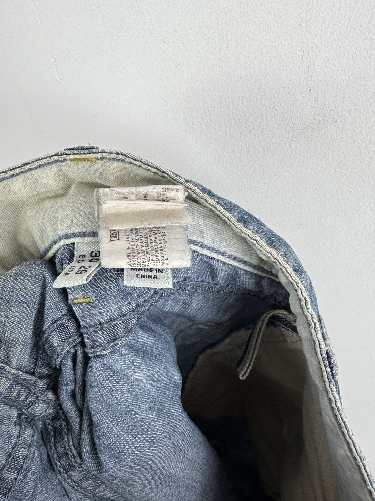Armani Vintage Armani Jeans Indigo Light Washed Denim Jeans Size US 30 / EU 46 - 6 Thumbnail