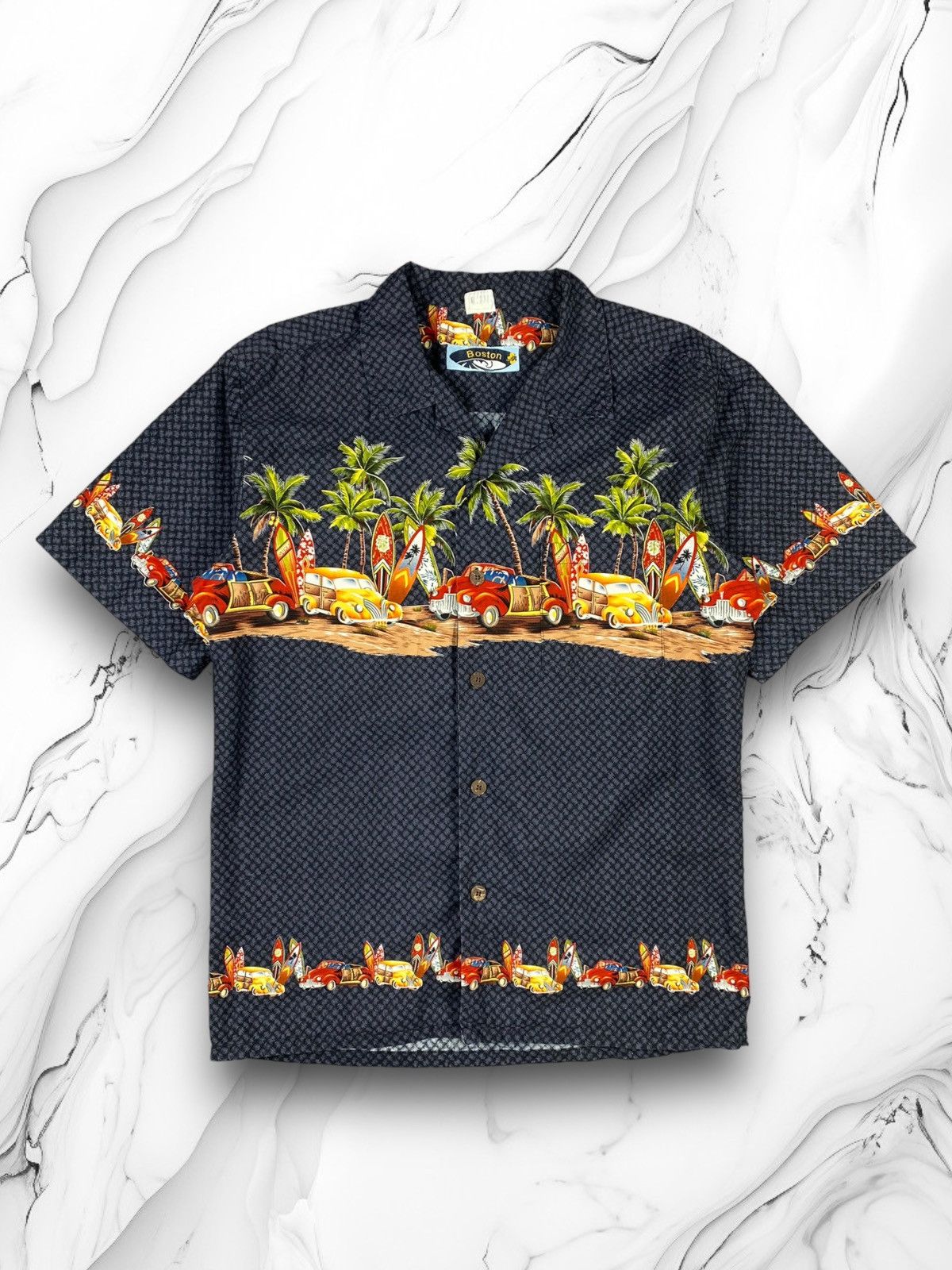 Vintage Vintage Boston Hawaii Crazy Shirt Button Up Size L Size US L / EU 52-54 / 3 - 1 Thumbnail