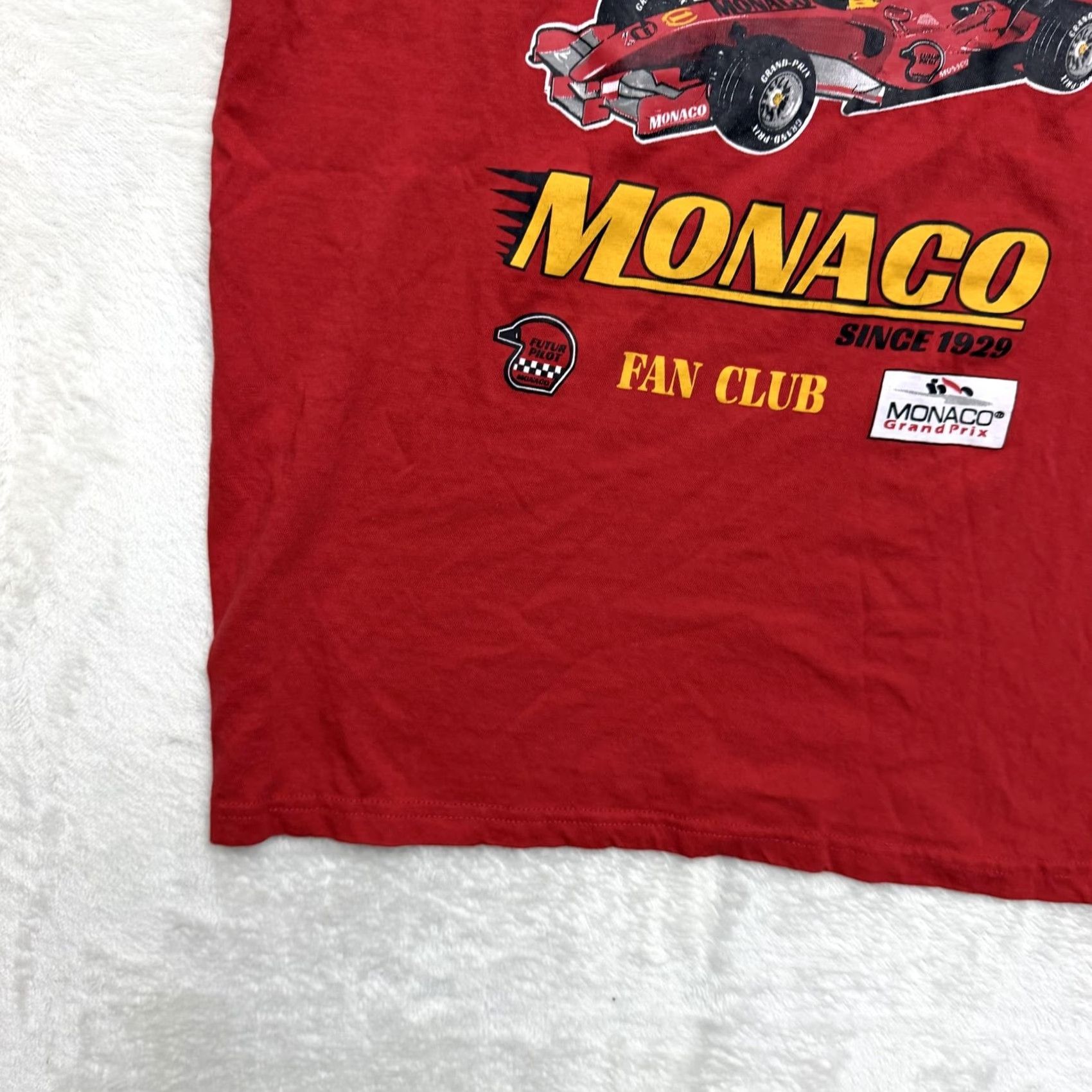 Vintage Monaco Grand Prix Shirt Mens Medium Red Racing Double Sided Graphic Tee Size US M / EU 48-50 / 2 - 7 Thumbnail