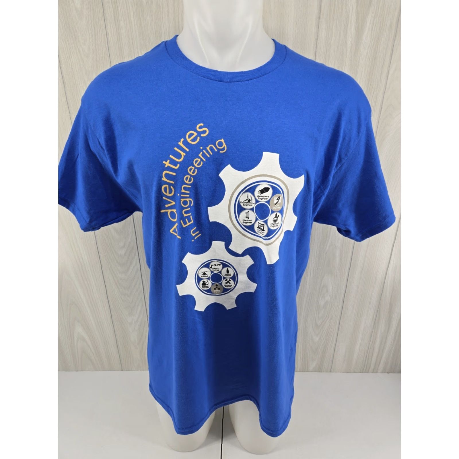 Gildan UAH University of Alabama ASMDA Missile Defense Blue T-Shirt L Mens Regular Cotton Gildan Short Sleeve Crew Neck Size US L / EU 52-54 / 3 - 2 Thumbnail