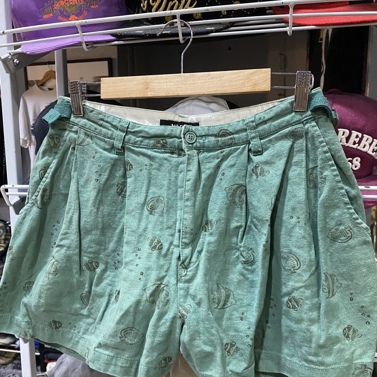 Ne-Net Ne-net Casual Pleated Short Pants Full Print Fish Size US 30 / EU 46 - 3 Thumbnail