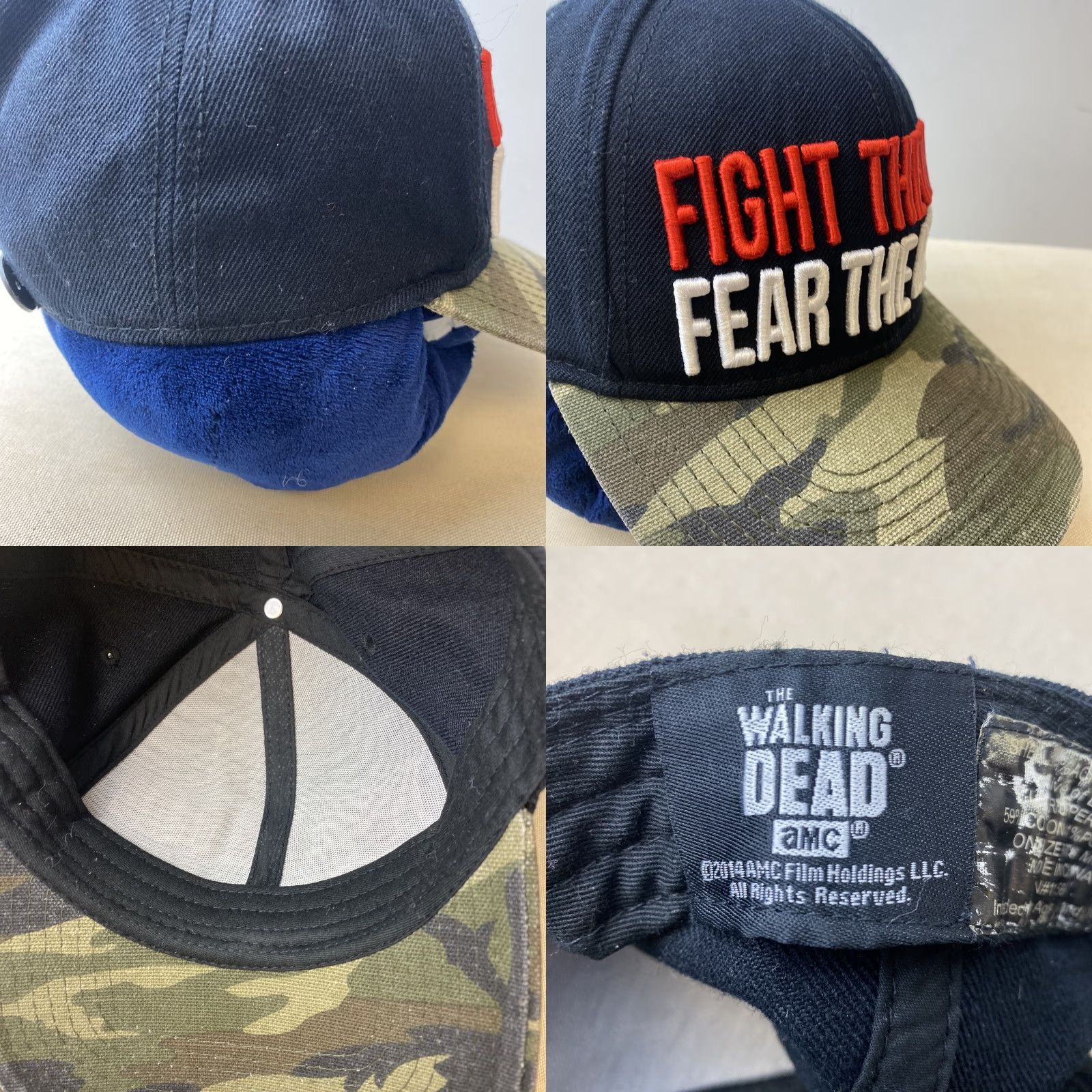 OAMC The Walking Dead Camouflage Baseball Hat Cap / H-80 | Unisex Adjustable Black Snapback Cap Size ONE SIZE - 8 Thumbnail