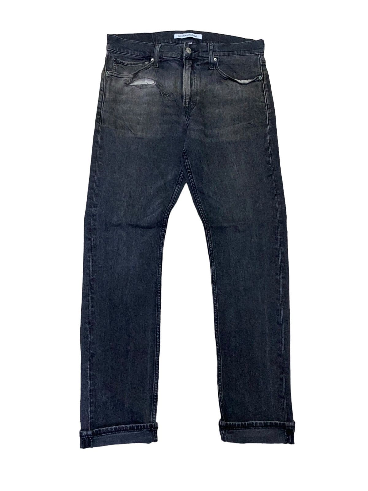 image of Archival Clothing x Calvin Klein Vintage Calvin Klein Slim Black Denim, Men's (Size 32)