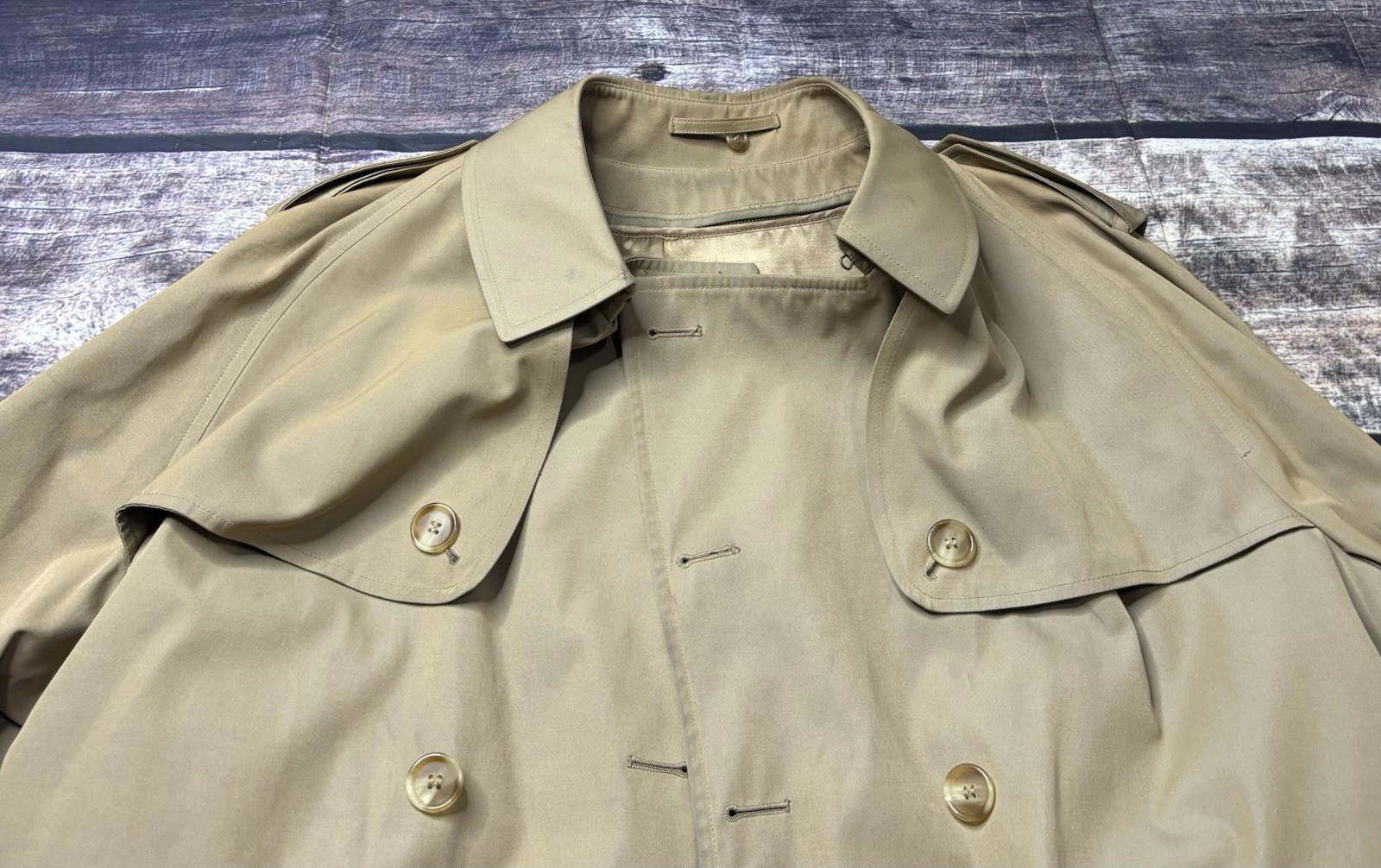 Barneys New York Barney's New York Trench Coat Men 46 Check 100% Wool Lining Size US XXL / EU 58 / 5 - 10 Thumbnail