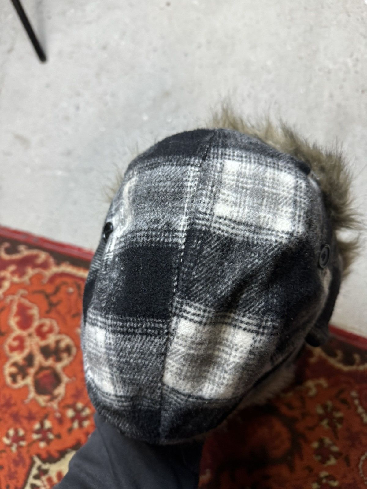 Hysteric Glamour × Vintage Vintage Y2K Japanese brand Ushanka opium Tweed hype fur hat Size ONE SIZE - 4 Thumbnail