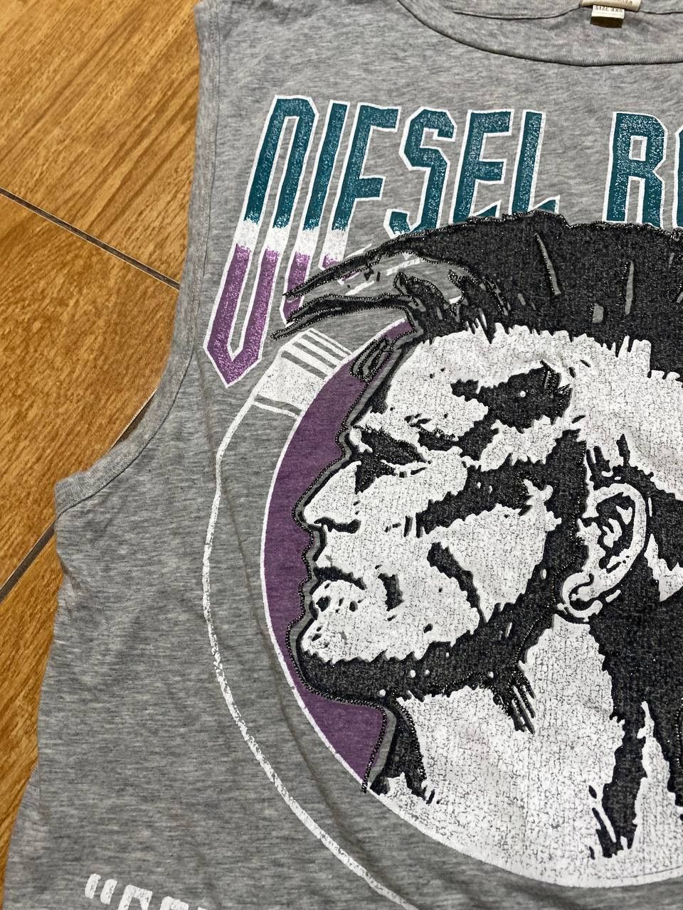 Diesel Vintage Diesel Y2K Gray Sleeveless T-Shirt streetwear Size XXS / US 00 / IT 34 - 10 Thumbnail