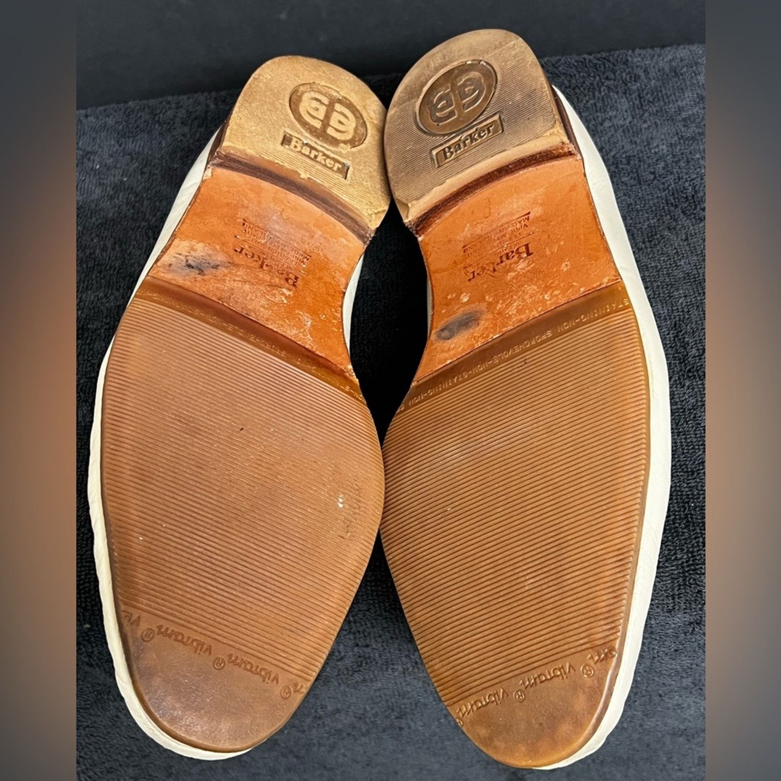 Barker BARKER Men's Beige BIT Leather Loafers Made in England Size US 9 / EU 42 - 10 Thumbnail