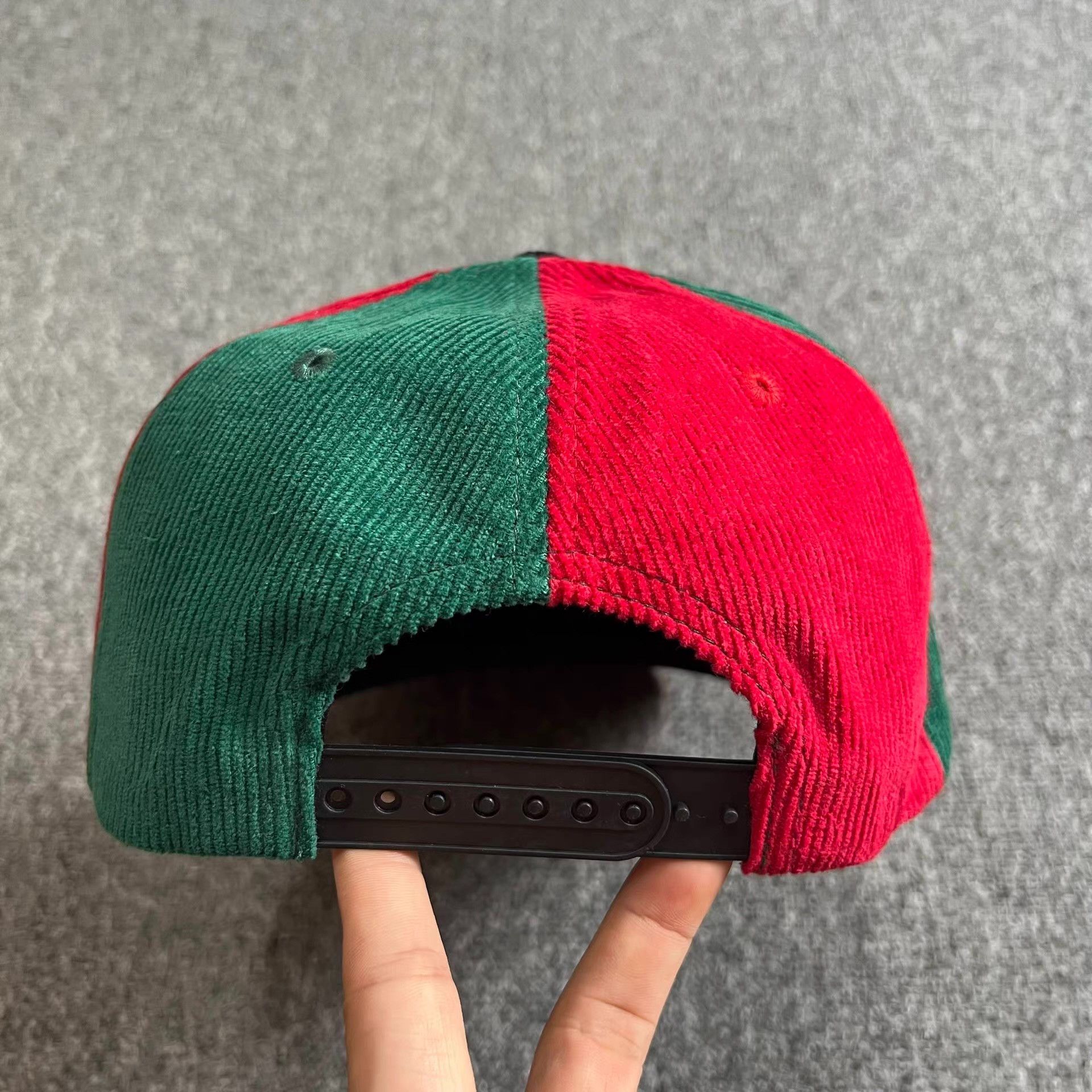 Cross Colours Cross Colours Embroidered CorduroyFlatBrim Baseball Cap Q7 Size ONE SIZE - 4 Thumbnail