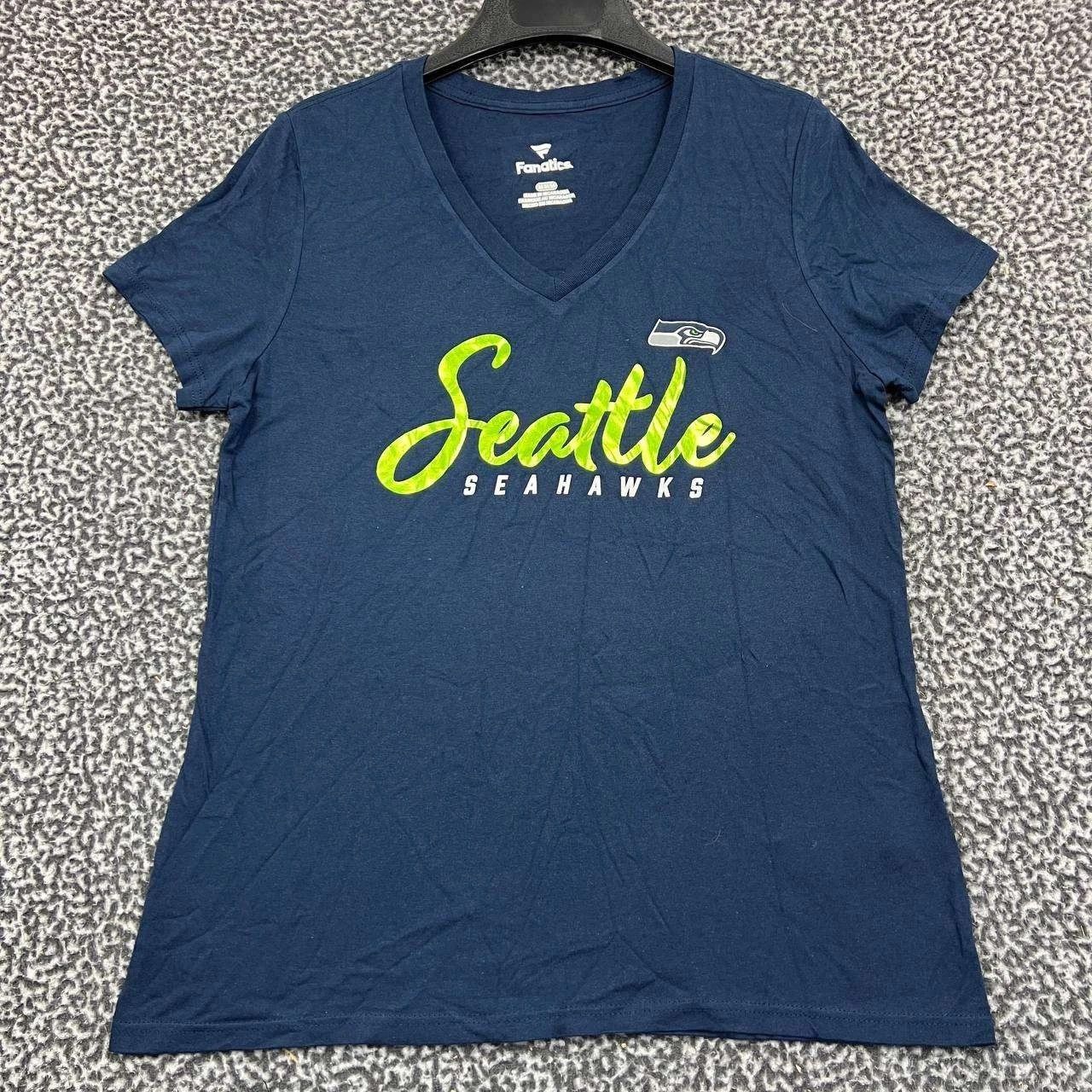 Other Seattle Seahawks Shirt Women Blue Short Sleeve V-Neck M Size M / US 6-8 / IT 42-44 - 1 Thumbnail