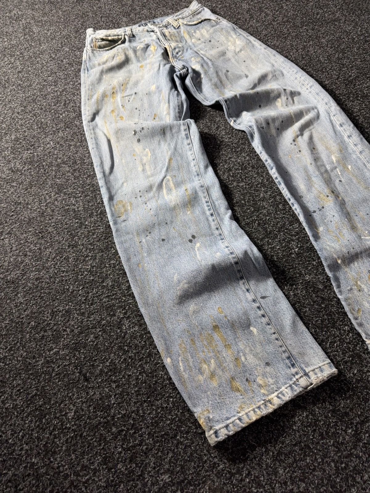 Armani × Vintage Vintage 90s Distressed Armani Jeans Baggy Pocket Logo Size 29" - 2 Thumbnail