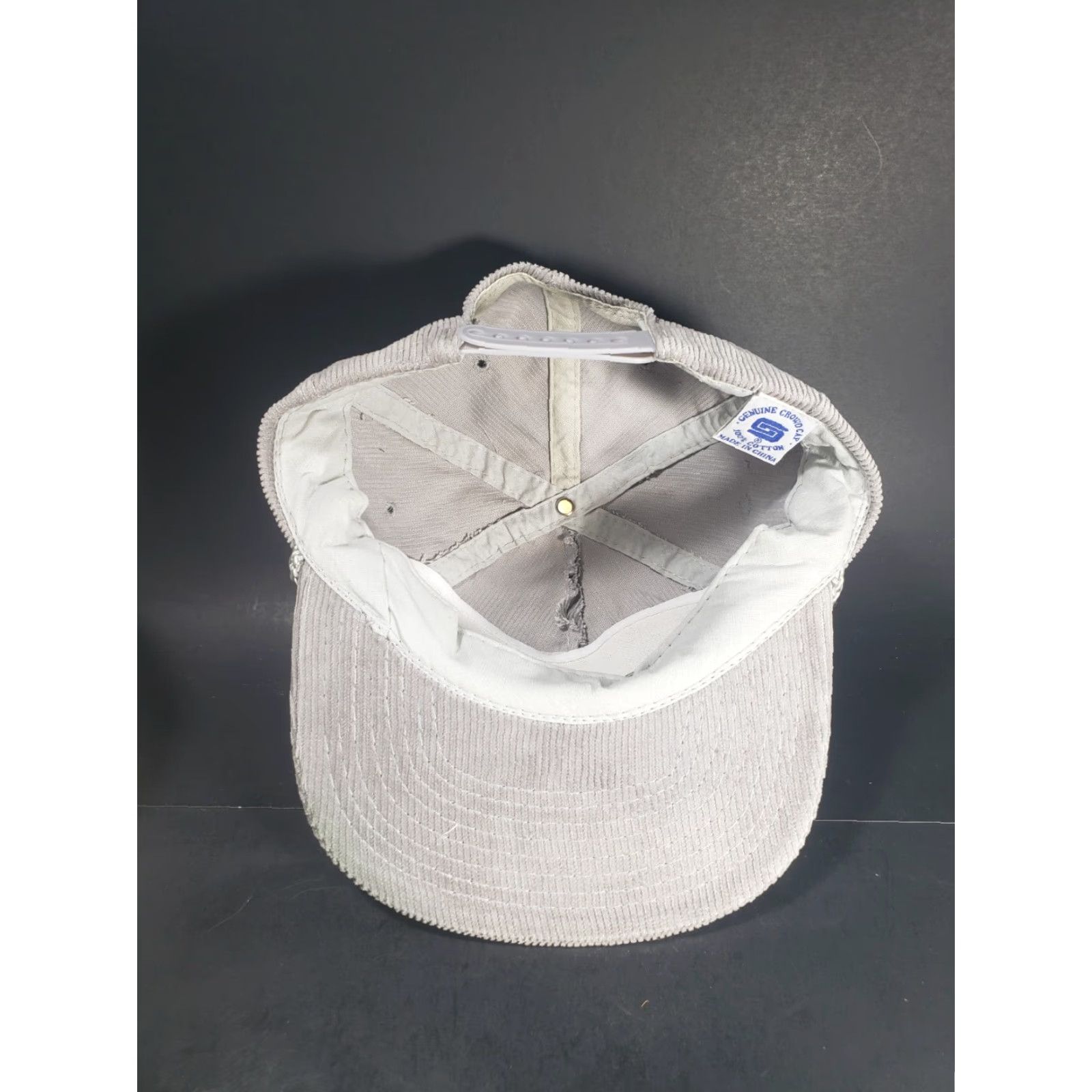 Vintage VINTAGE Crary Industries Cat Hat Corduroy Trucker N Dakota Ag Farm Snapback Cap Gray Cotton Size ONE SIZE - 7 Thumbnail