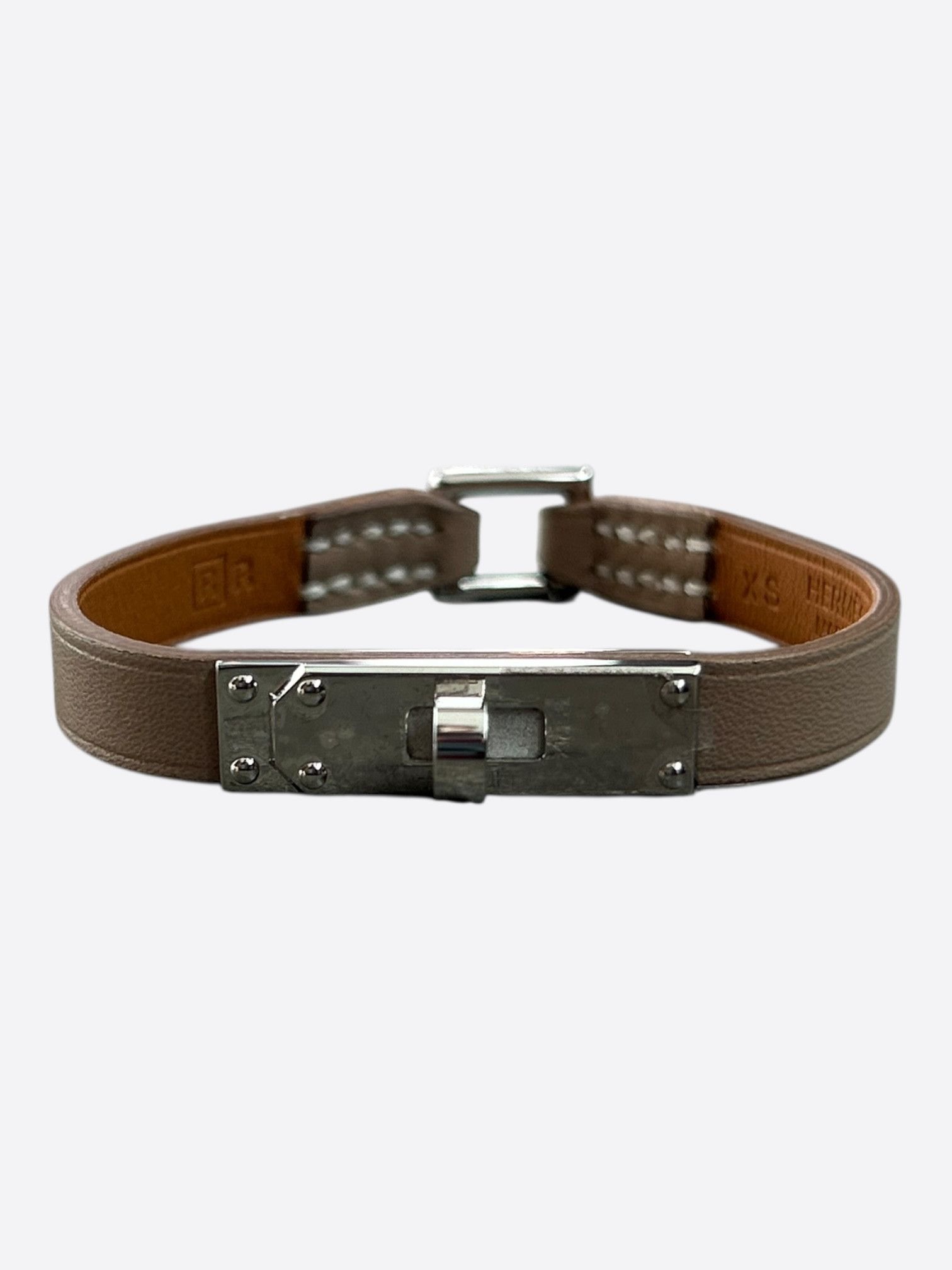 Hermes Hermes Etoupe Swift & Palladium Hardware Mini Kelly Bracelet Size ONE SIZE - 1 Thumbnail