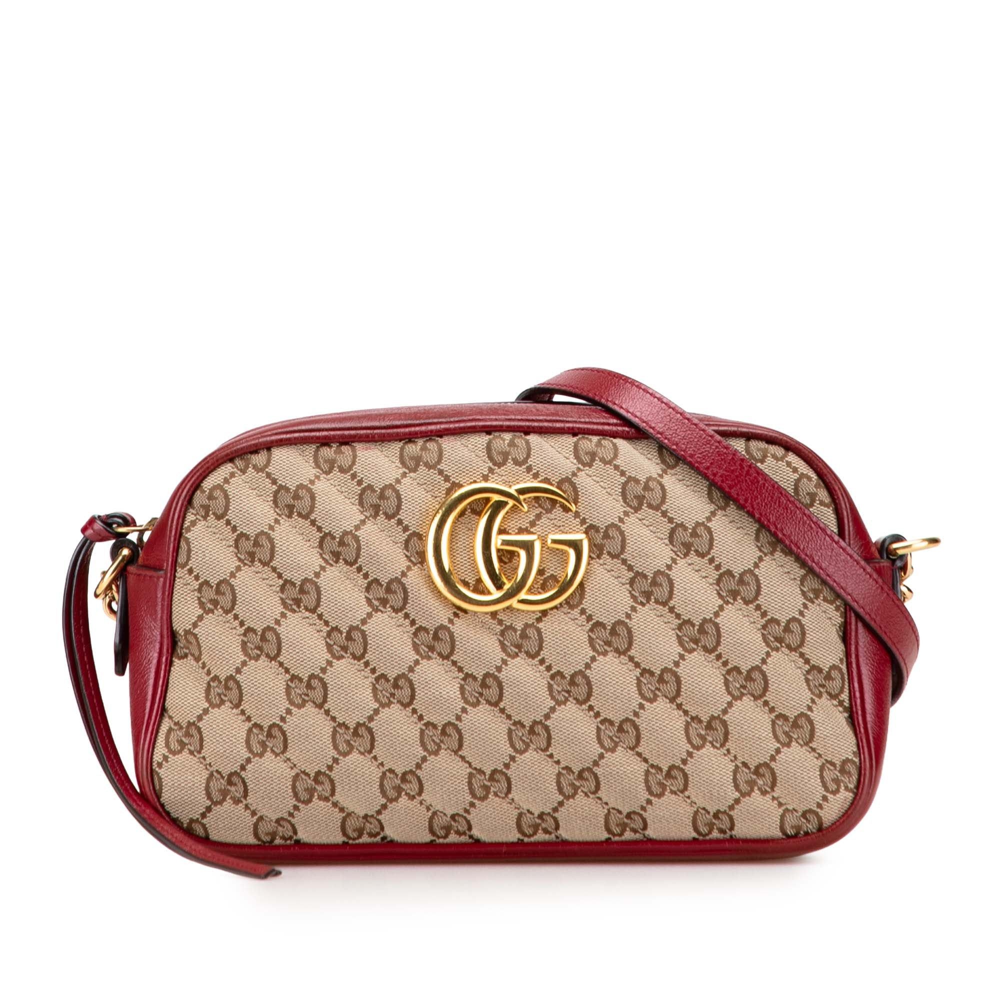 Gucci Small GG Marmont Matelasse GG Canvas and Leather Crossbody Size ONE SIZE - 1 Thumbnail