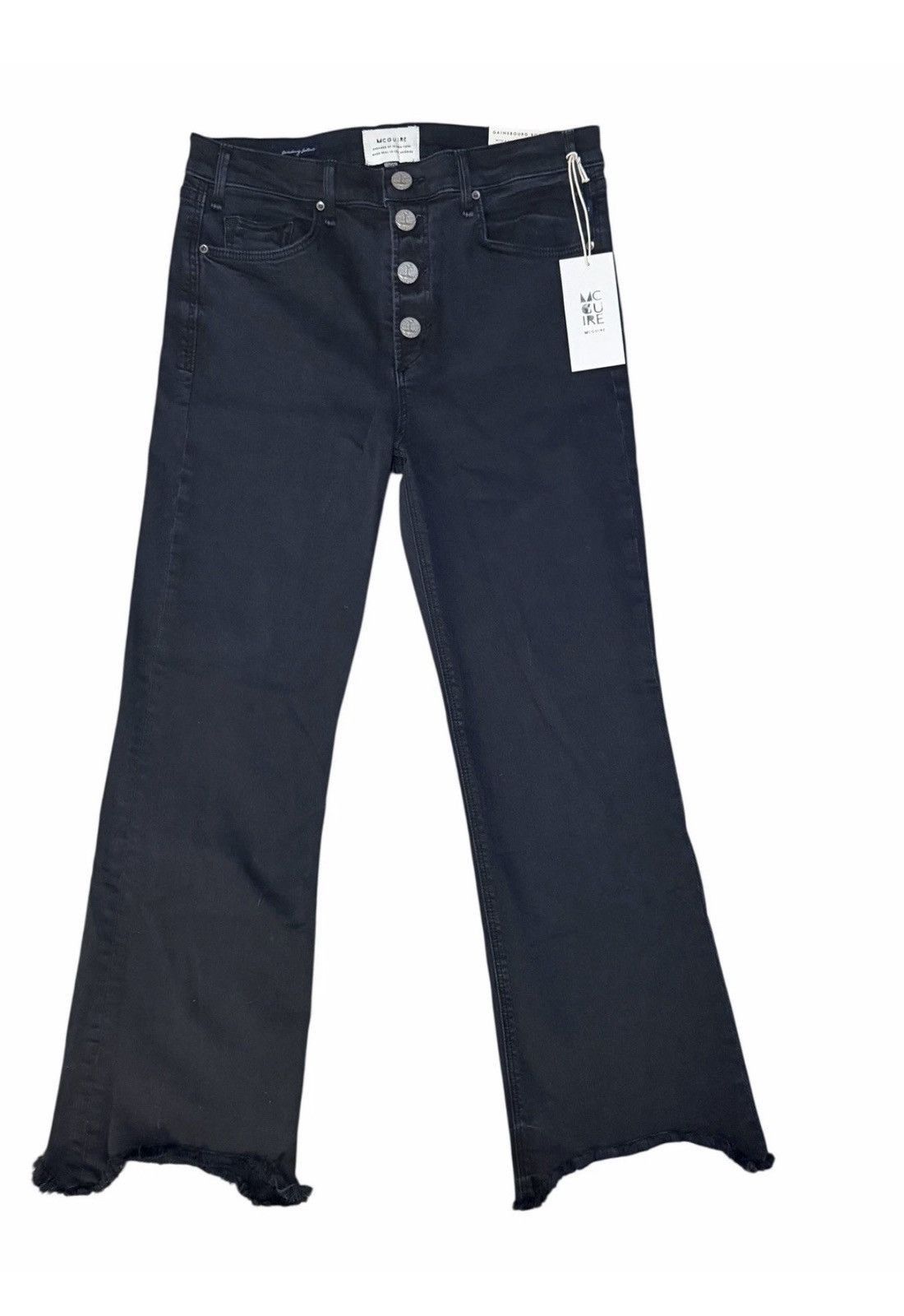 Anthropologie McGuire Jeans Women’s 30 Cropped Raw Hem Button Fly Size 30" / US 8 / IT 44 - 1 Thumbnail
