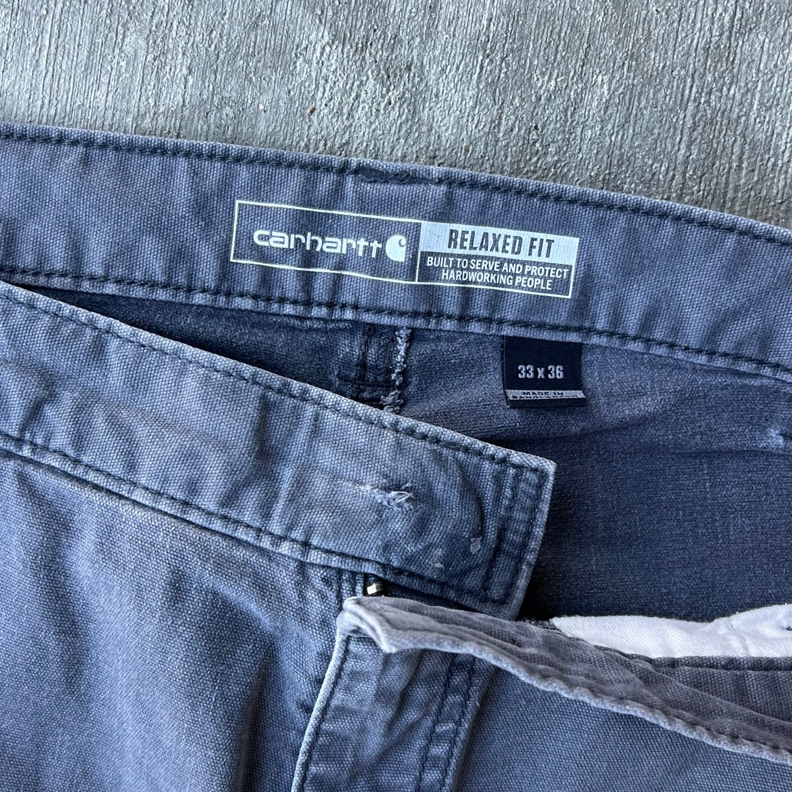 Carhartt × Vintage Carhartt gray relaxed fit double knee work carpenter pants Size US 32 / EU 48 - 5 Thumbnail