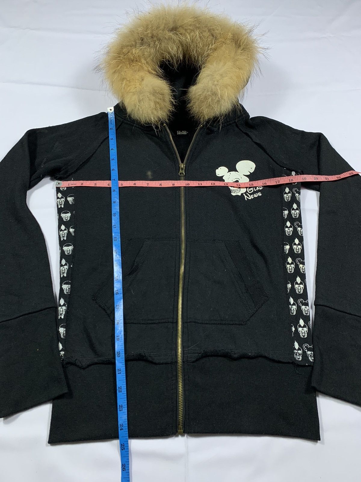 If Six Was Nine DISTRESSED FUR ZIPPER HOODIE SKULL LGB STYLE Size US M / EU 48-50 / 2 - 8 Thumbnail