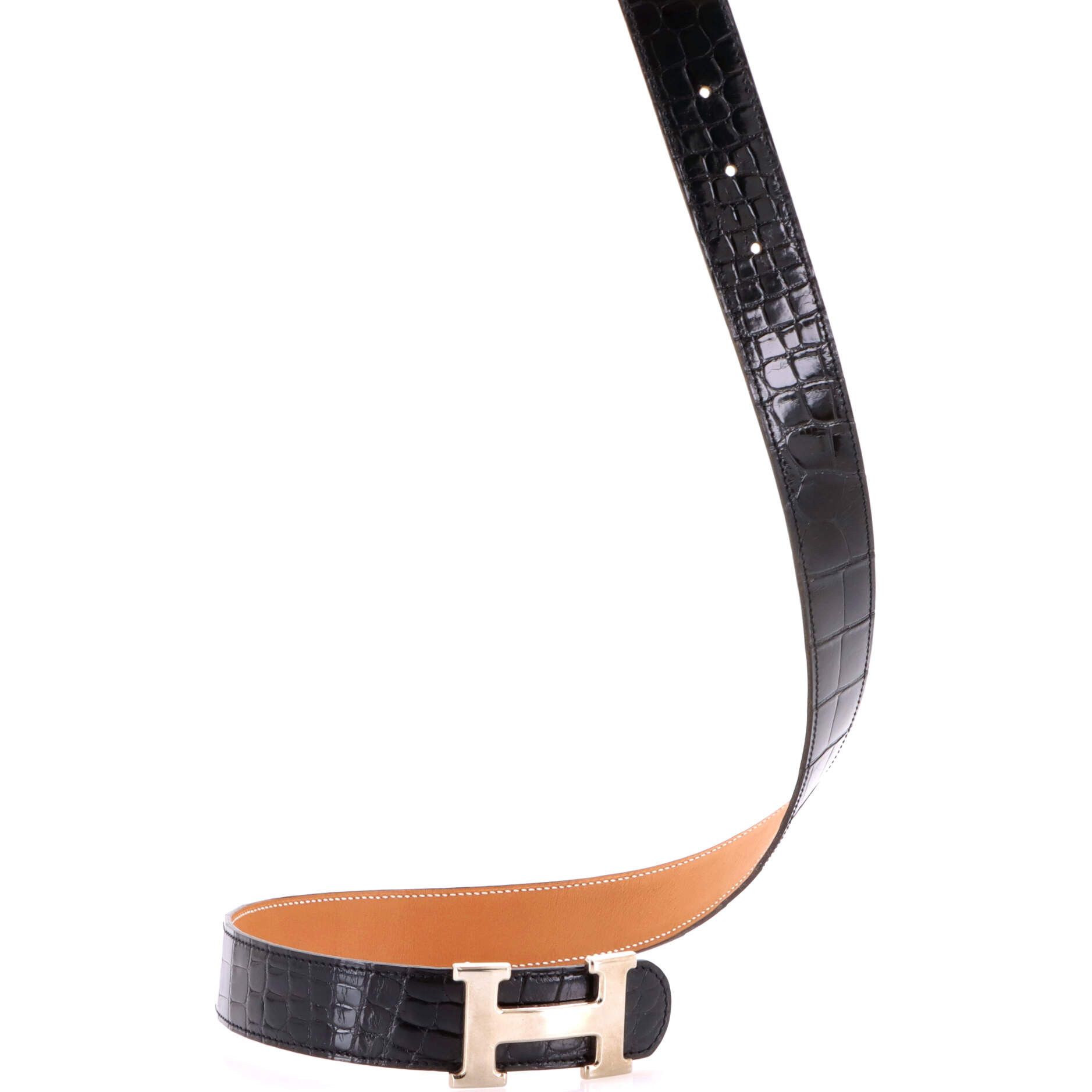 Hermes Constance Belt Shiny Alligator Medium Size ONE SIZE - 1 Thumbnail