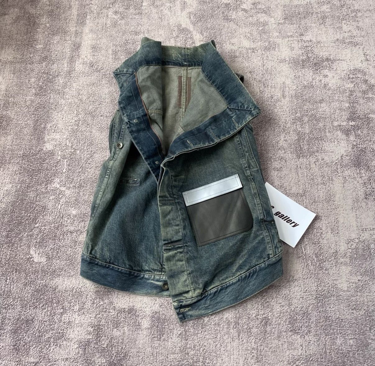 Rick Owens Rick Owens 15SS Asymmetrical Denim Vest Size US XS / EU 42 / 0 - 2 Thumbnail