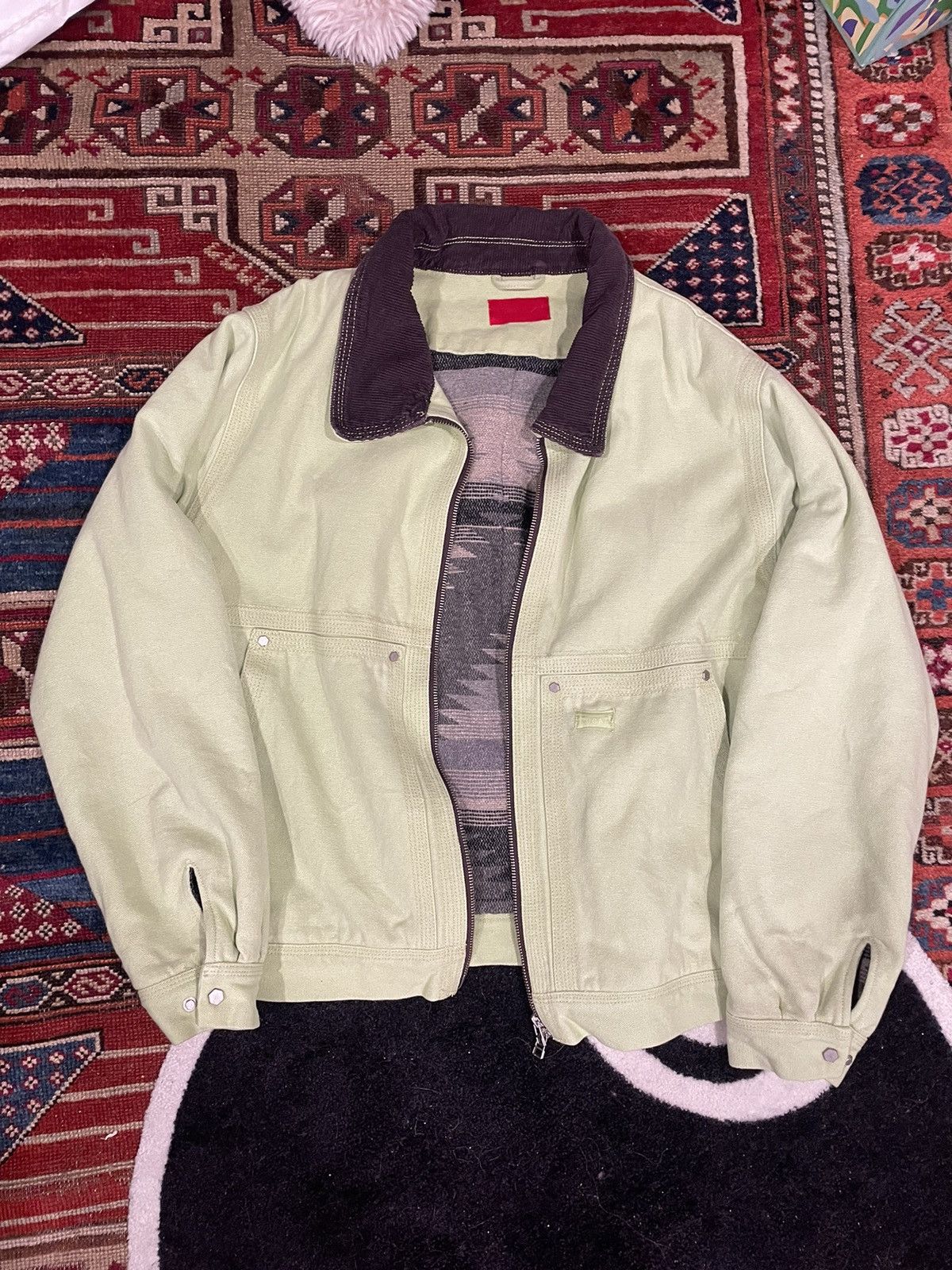 image of Fugazi Super Duty Work Jacket Pistachio in Green, Men's (Size Medium)
