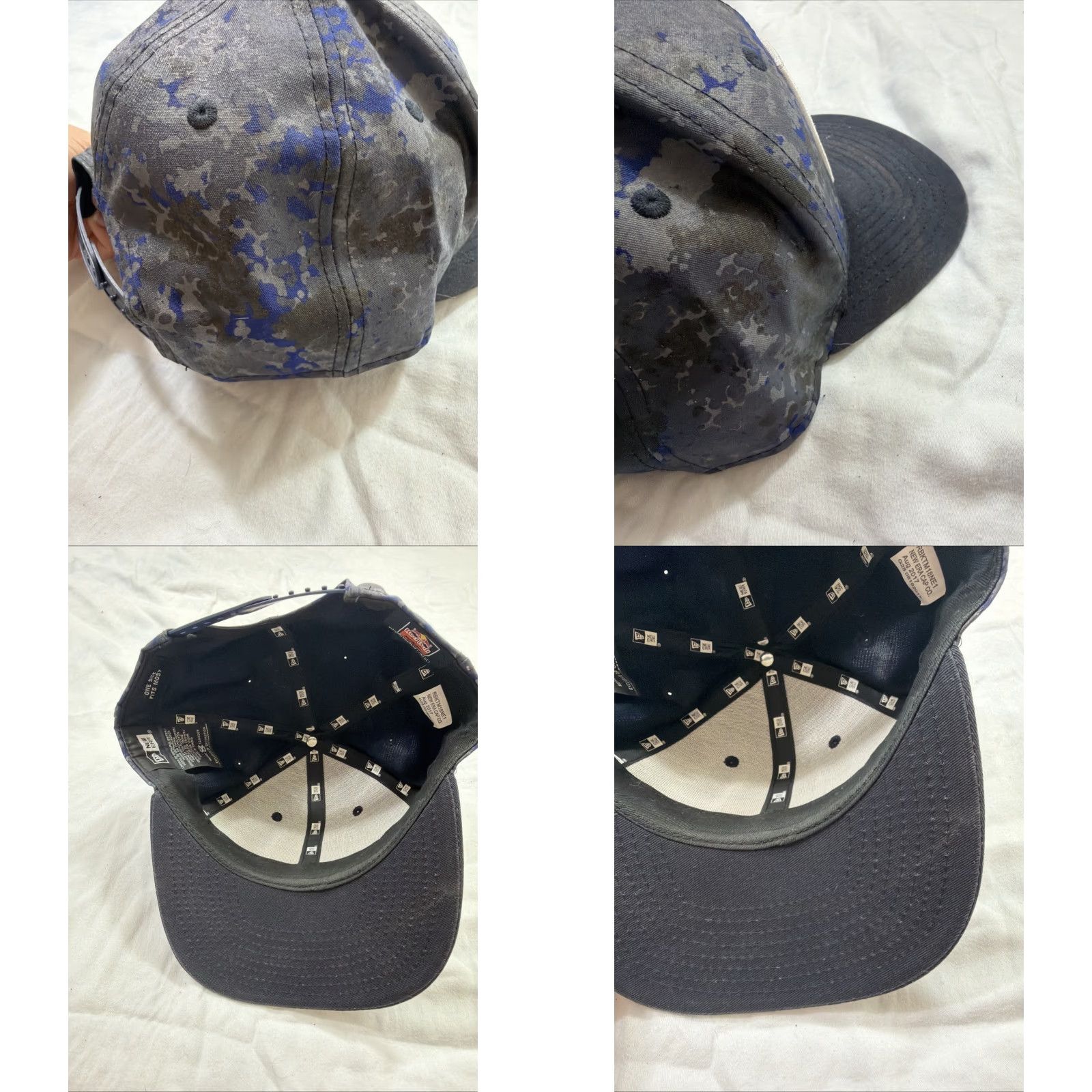 New Era VINTAGE? New Era RedBull KTM Racing Team Camp SnapBack Baseball Hat Blue Orange Stains Size ONE SIZE - 9 Thumbnail