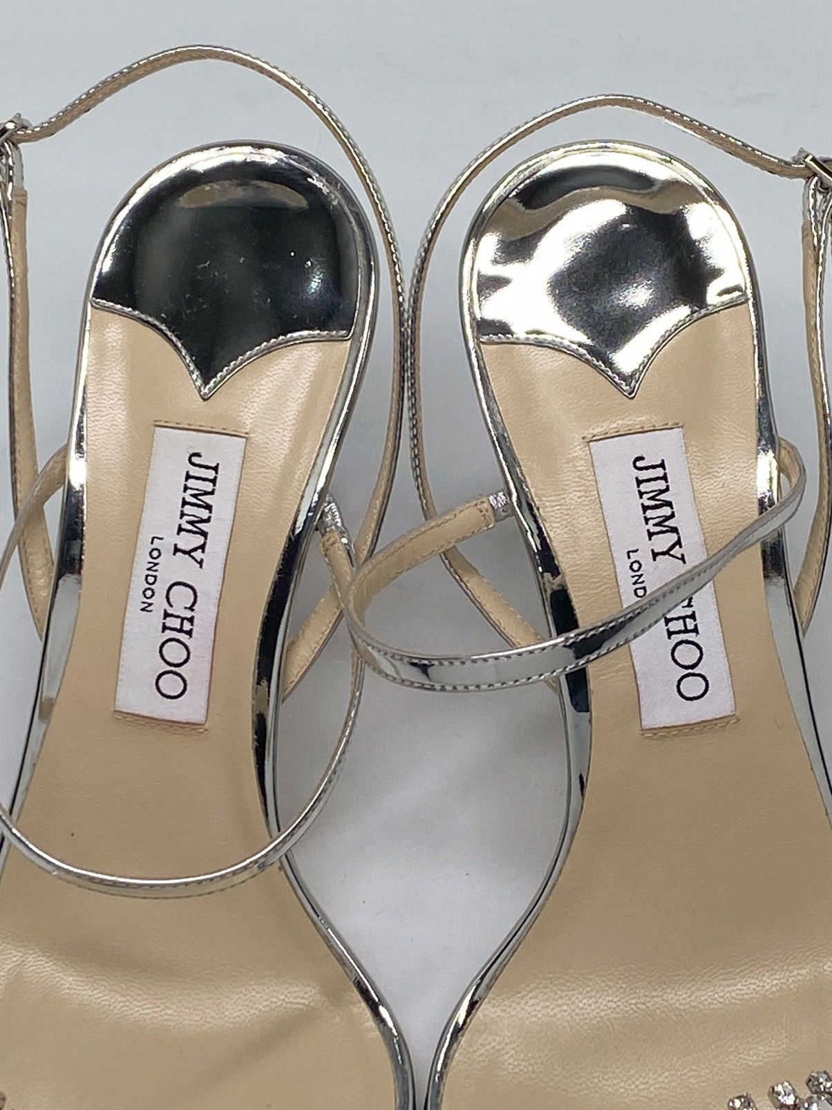 Jimmy Choo Jimmy Choo Meira Embellished Patent Leather Sandals size 41 Size US 11 / IT 41 - 6 Thumbnail