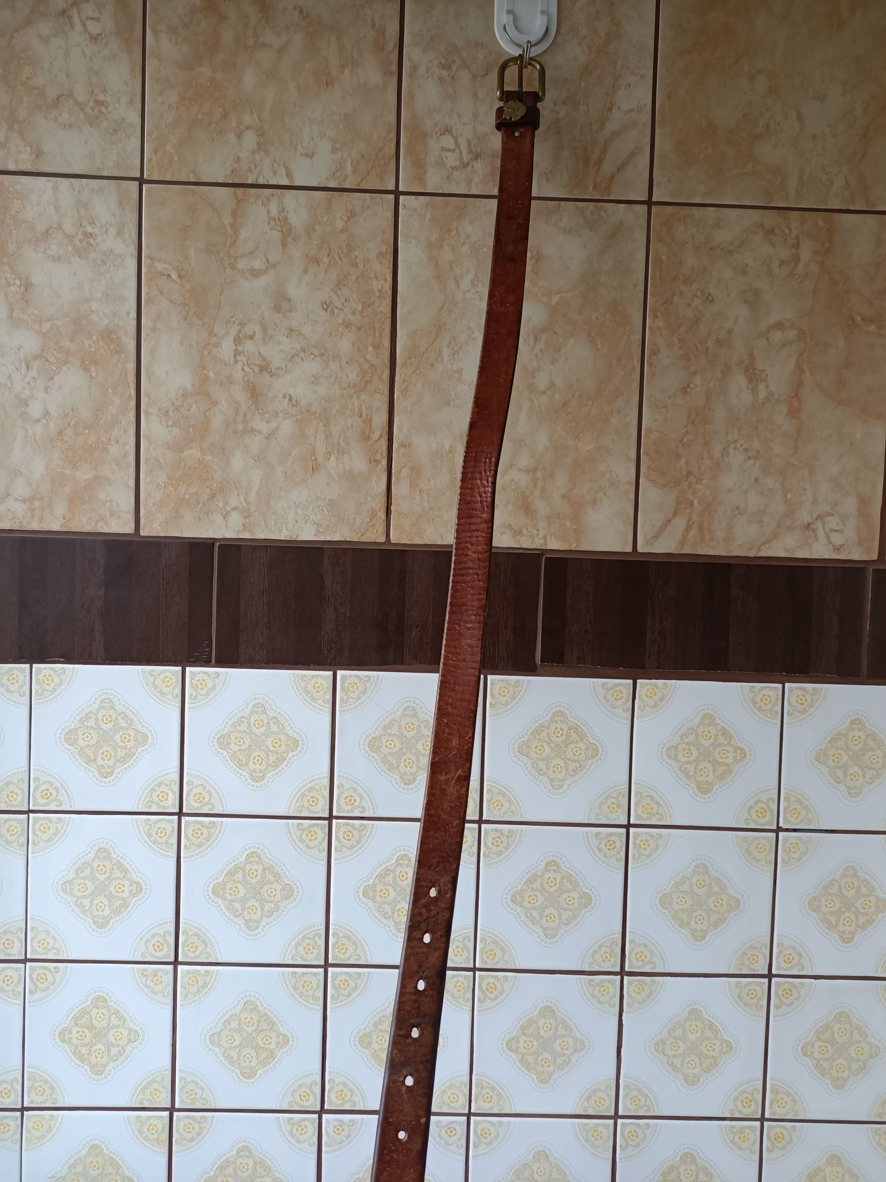Leather Vintage El Charro Aztec leather belt Size ONE SIZE - 5 Thumbnail